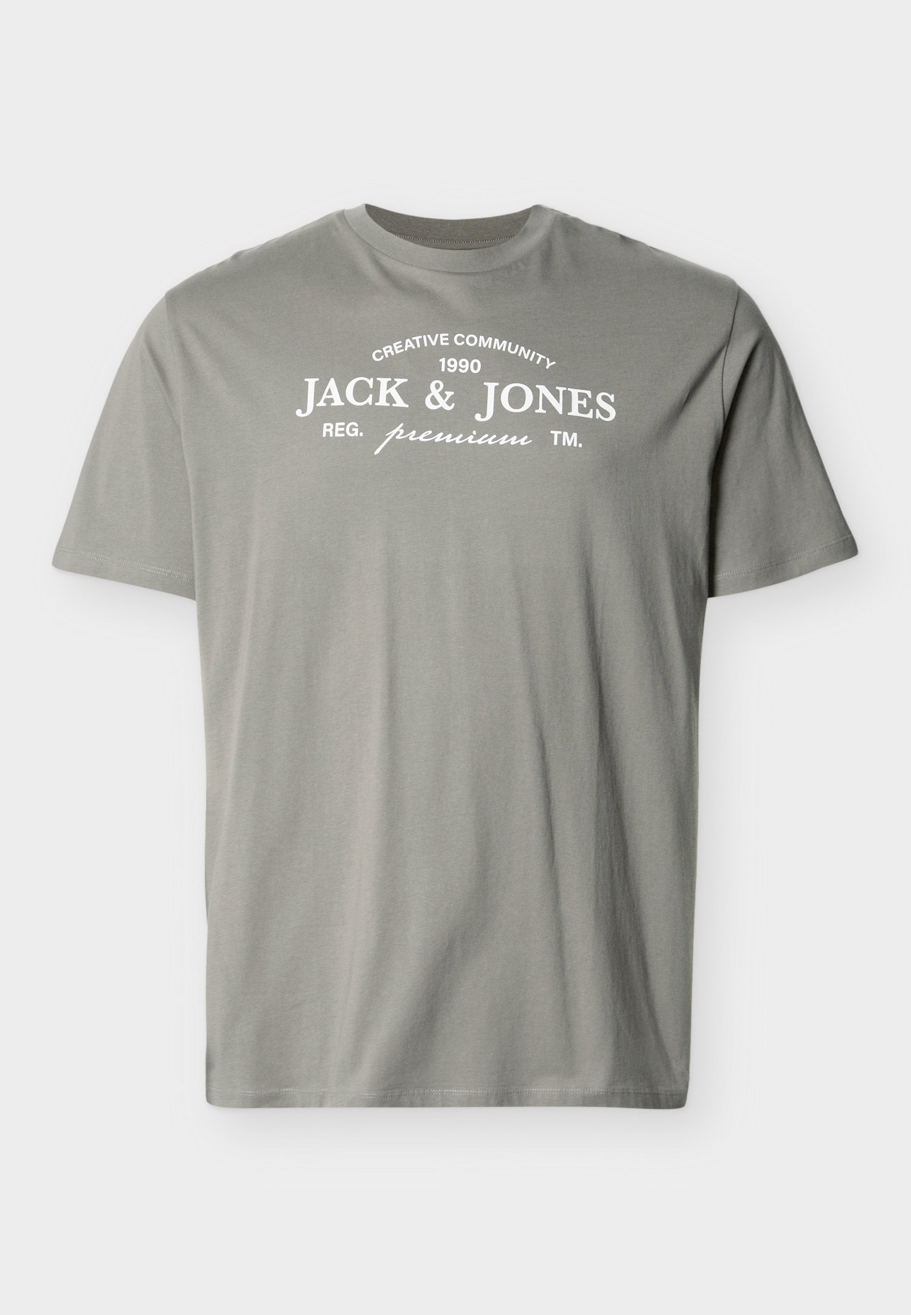 Plus Size - Print T-shirt - smokey olive