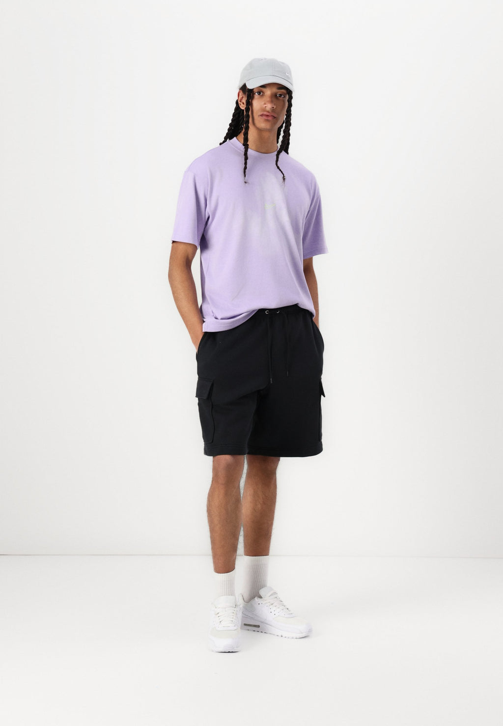CLUB CARGO - Tracksuit bottoms - black black white