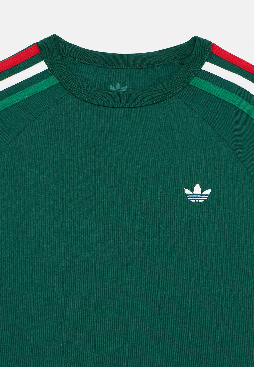 T-SHIRT 3 BANDES UNISEXE - T-shirt imprimé - team dark green/white