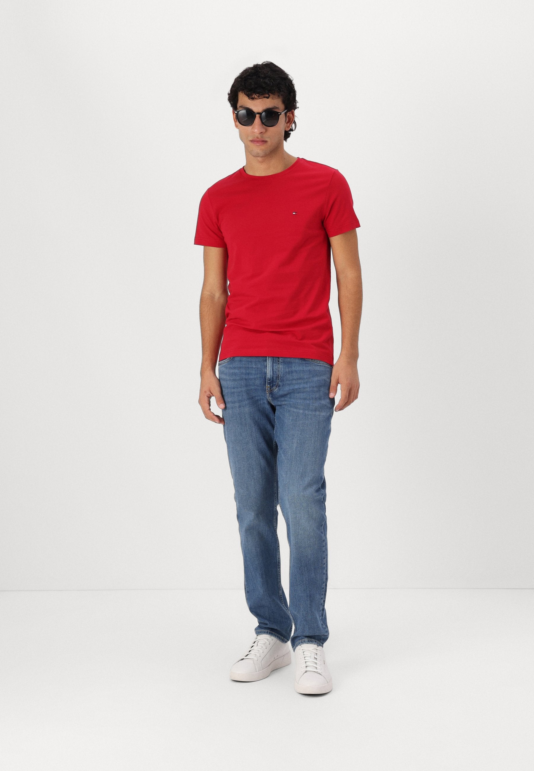 SLIM FIT TEE CORE ESSENTIALS - Basic T-shirt - medium red