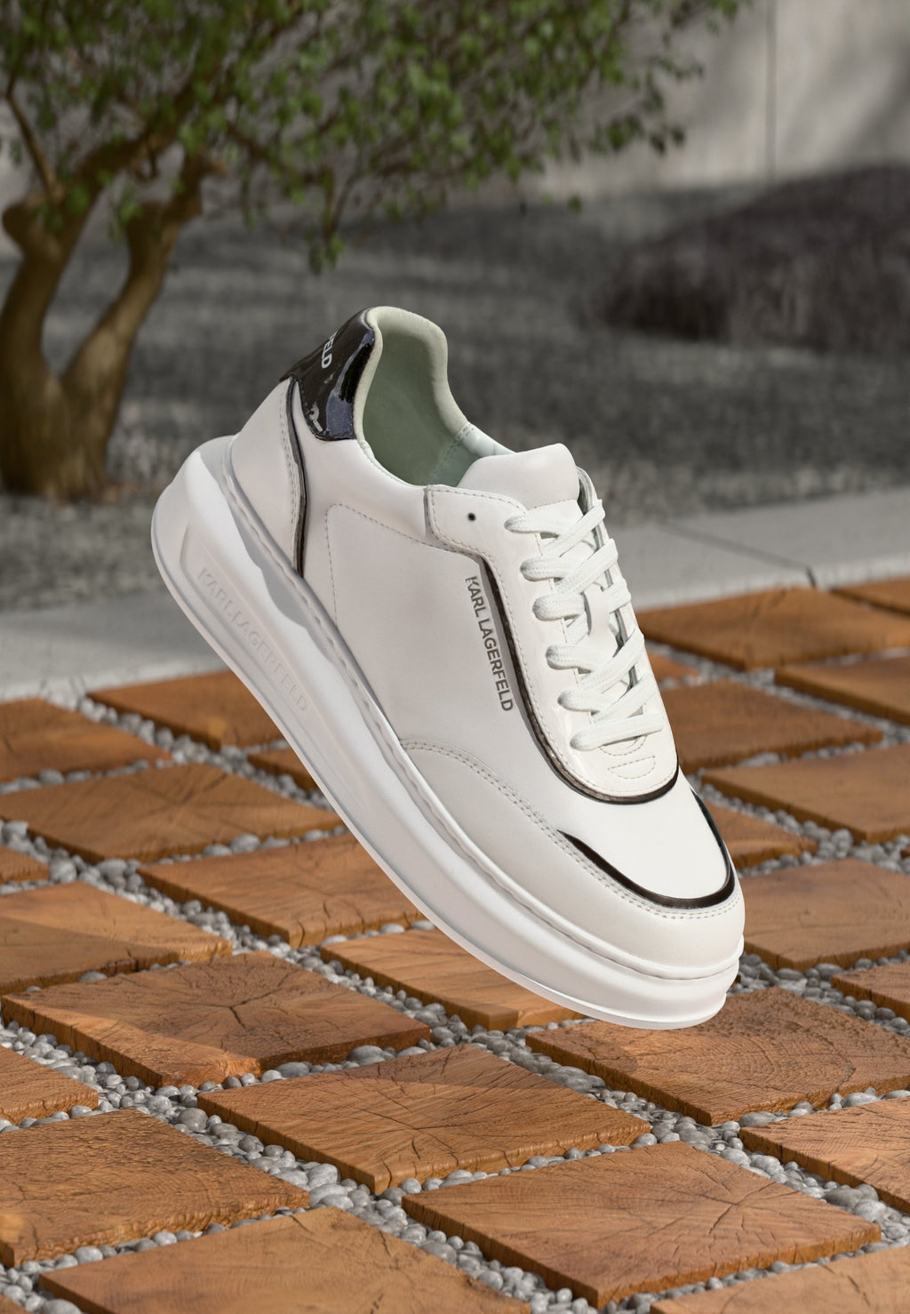 KAPRI U FRONT LACE - Trainers - white/silver-coloured