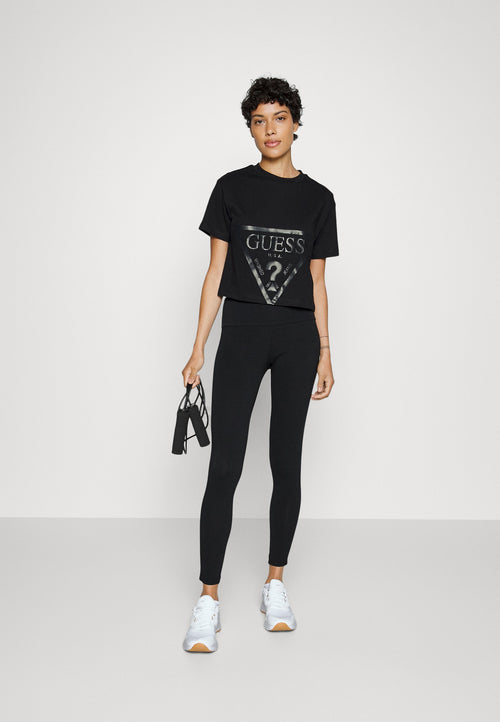 ADELE CROP  - Print T-shirt - jet black