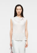 COWL NECK TANK - Top - white sand