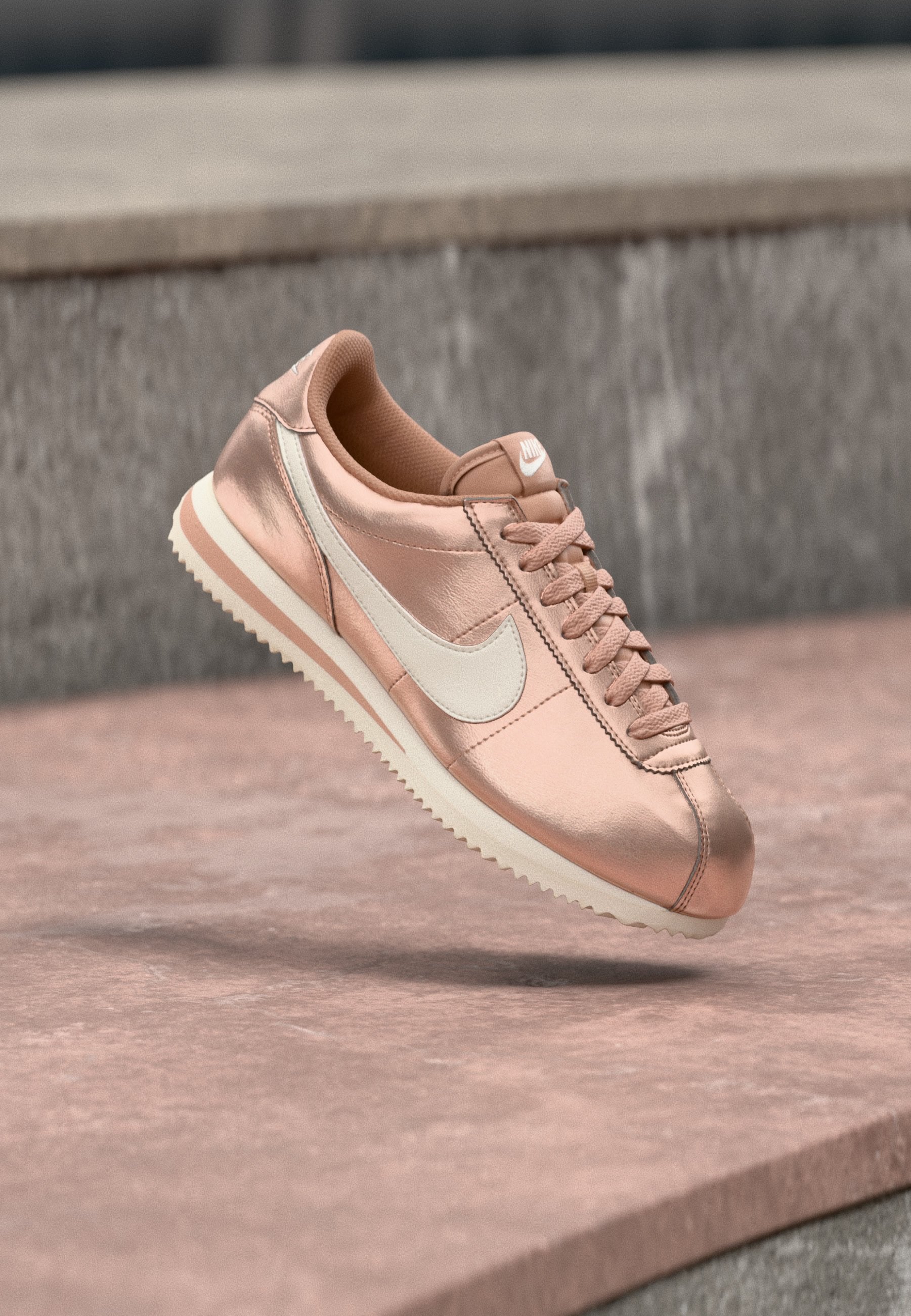 CORTEZ - Baskets - bronze rouge métallique/beige/rose murmure