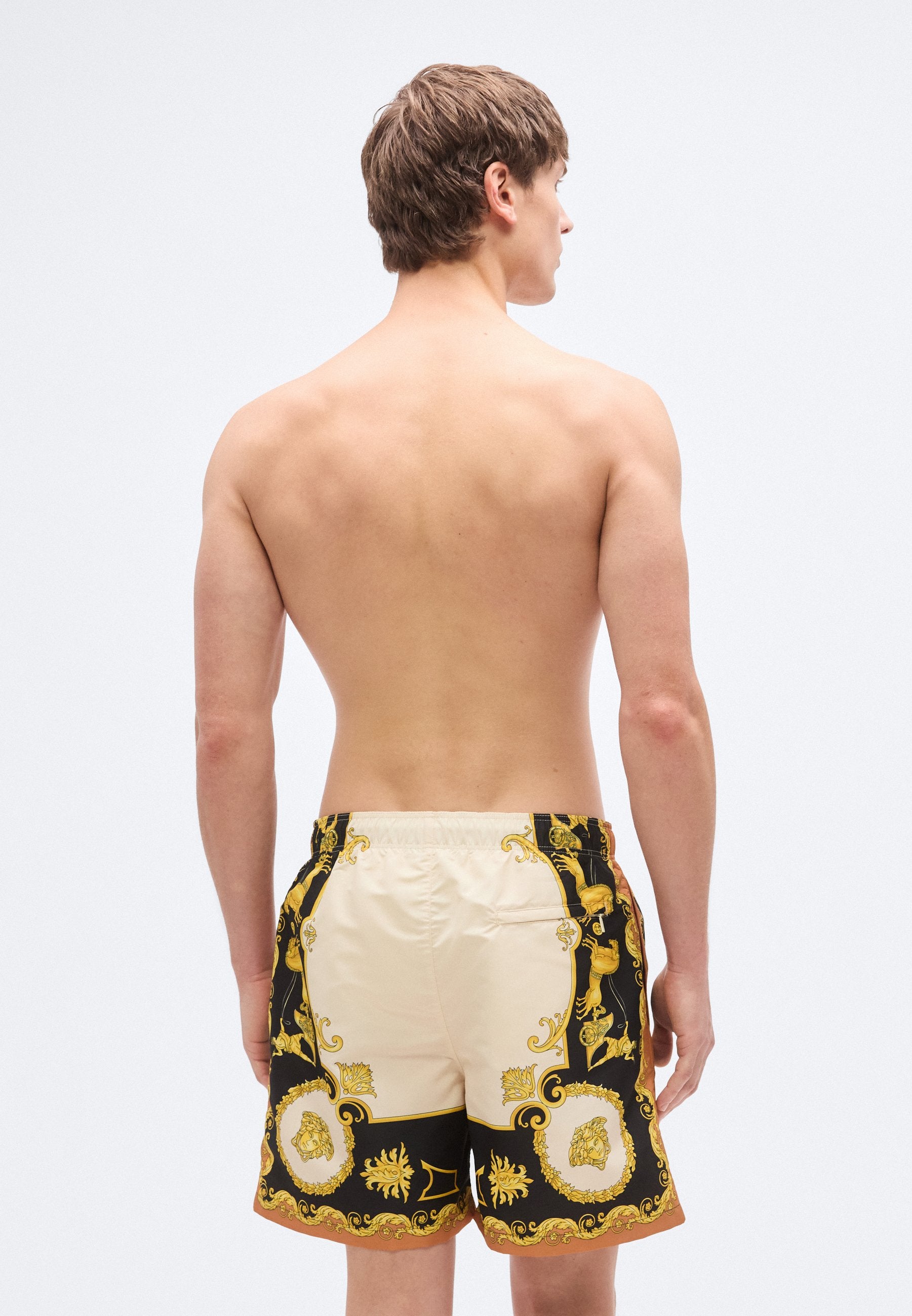 SWIM MYTHIC BAROCCO PRINT - Swimming shorts - black/ivory/autumn spice
