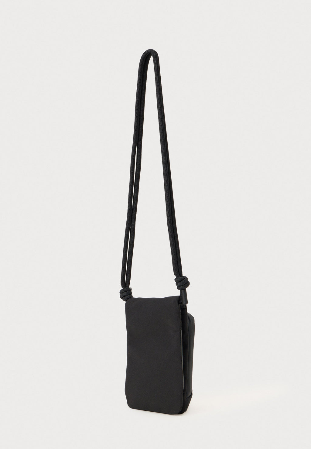 TEXTILE FLAP LOGO TRAVEL POUCH - Cross body bag - black