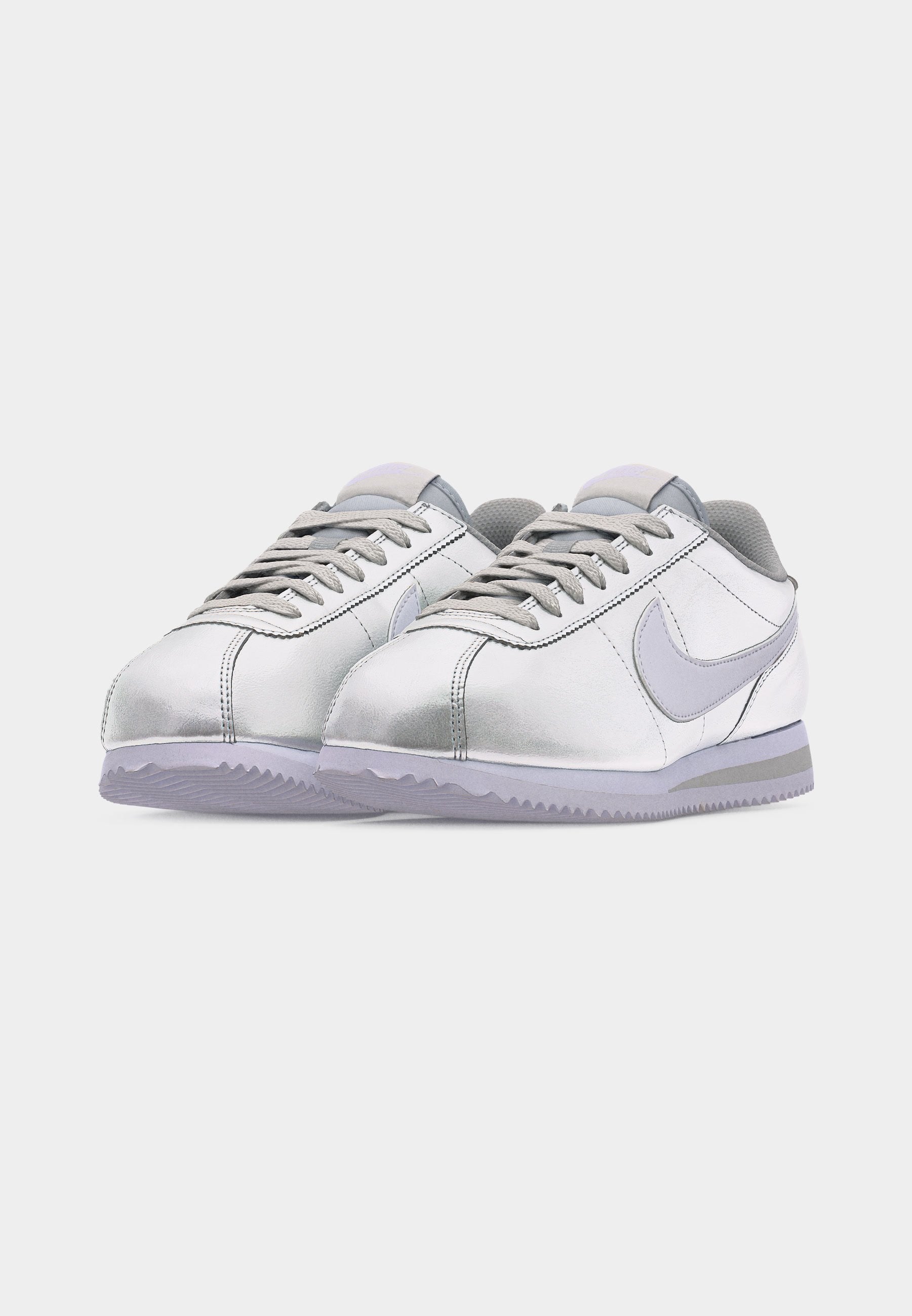 CORTEZ - Trainers - metallic silver-coloured/white/grey fog