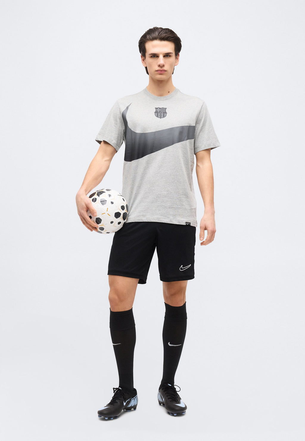 FC BARCELONA TEE - Club wear - dark grey heather