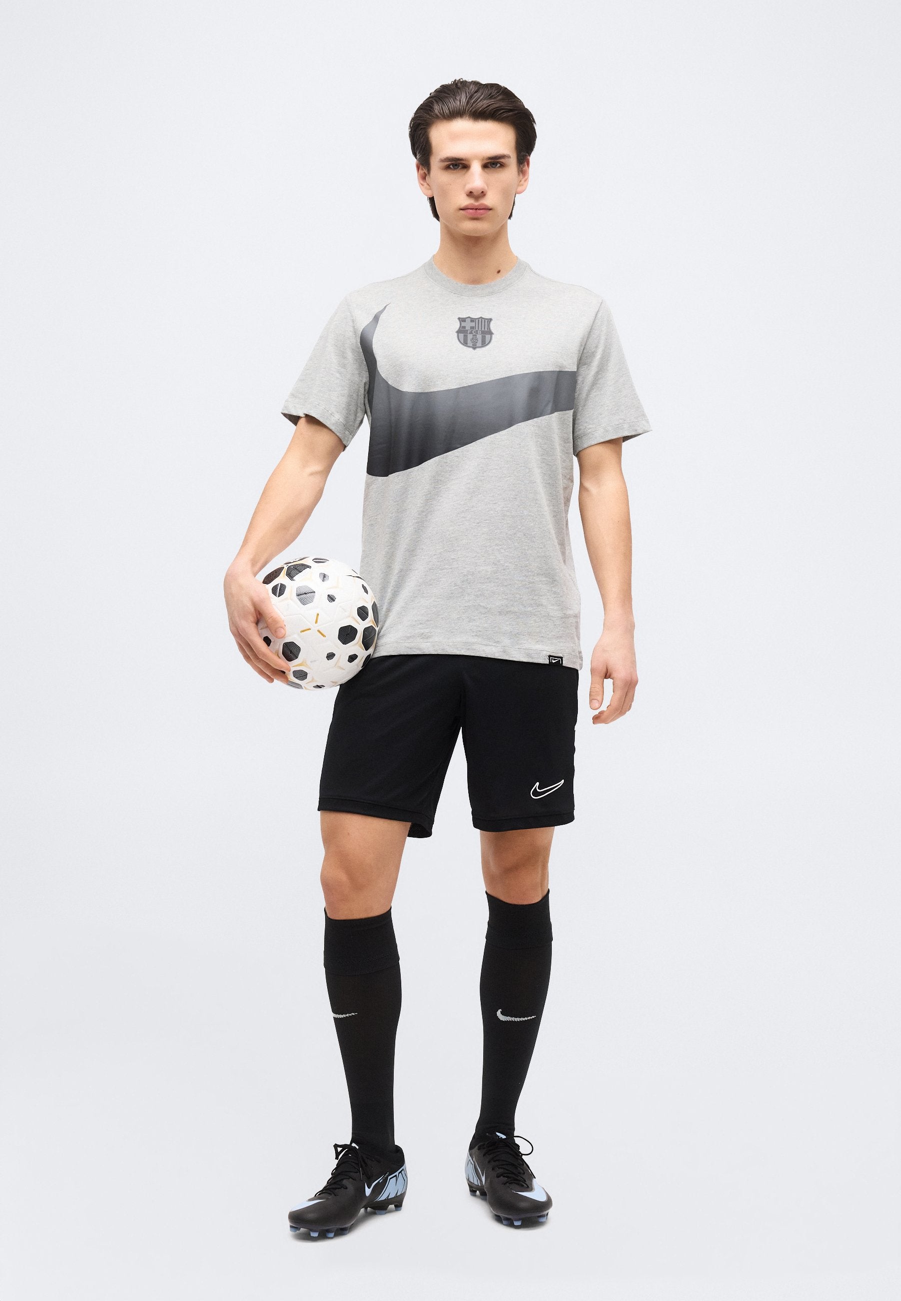 FC BARCELONA TEE - Club wear - dark grey heather