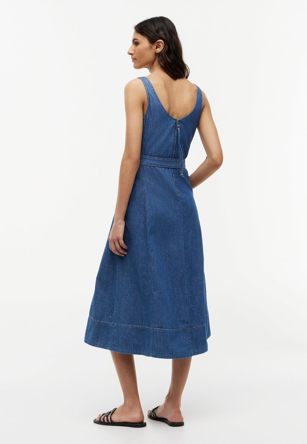 BELTED F&F MIDI DRESS TORY NS - TAILORED FLUIDITY - Denim dress - tory mid