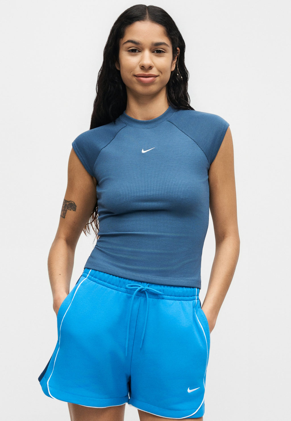 STREET - Bas de jogging - bleu/bleu marine/écru