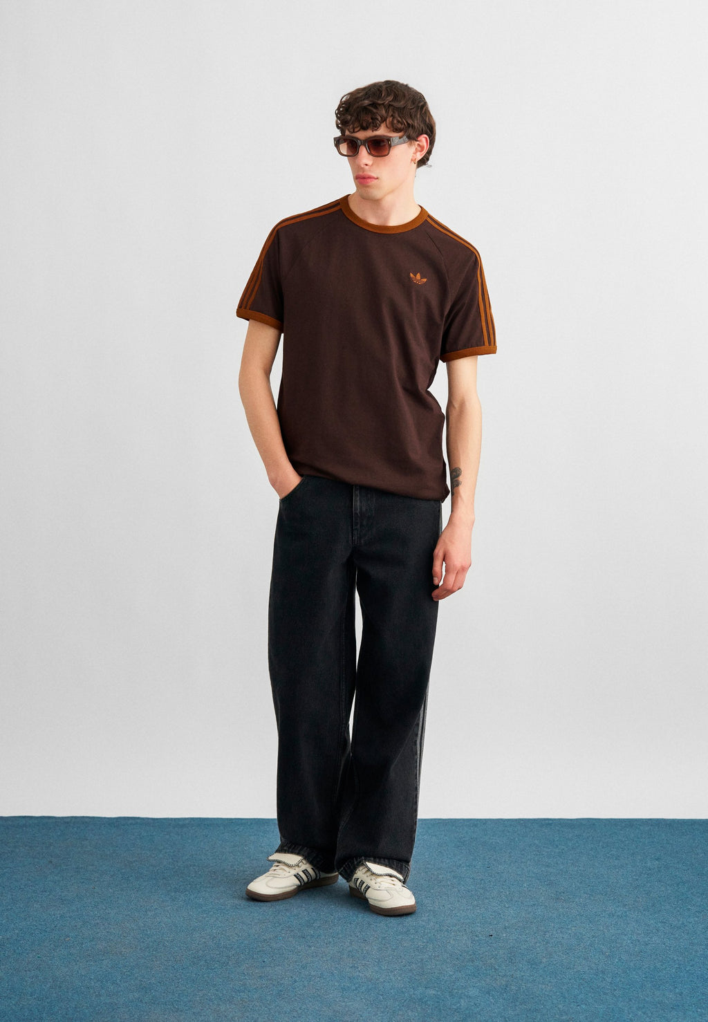 3S TEE - Print T-shirt - aurora coffee/dusky bronze