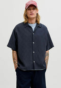 JORMONTAUK WAVY TEXTURE SHIRT SS SN - Shirt - sky captain