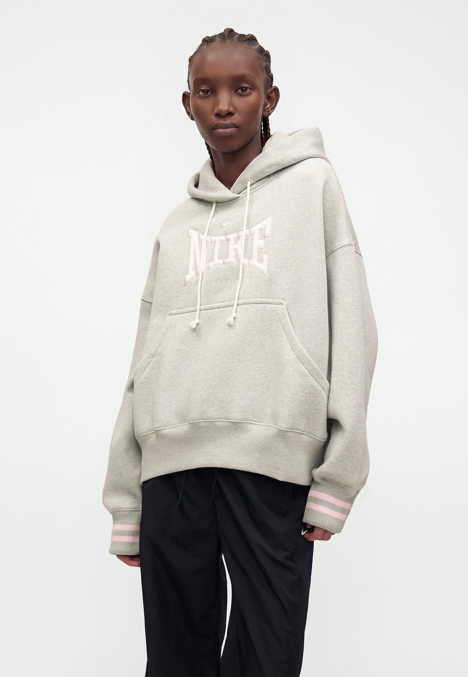 Hoodie - smoke grey/white
