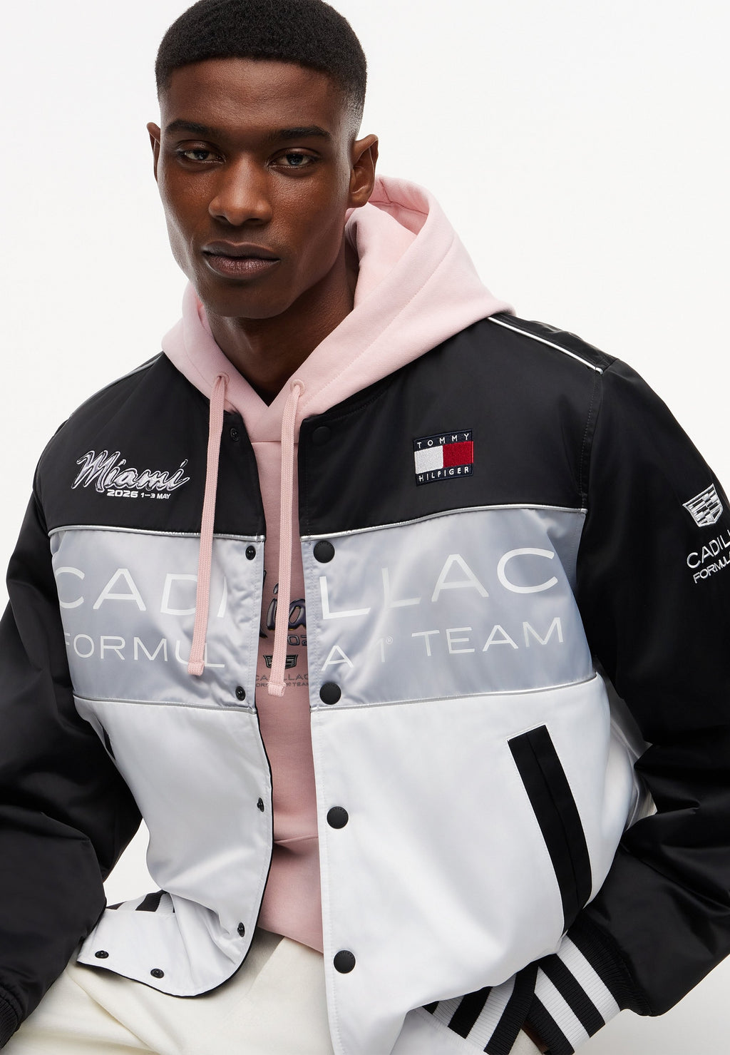 TH X CADILLAC FORMULA 1 TEAM MIAMI RACE JACKET UNISEX - Bomber Jacket - white /black/chrome-coloured