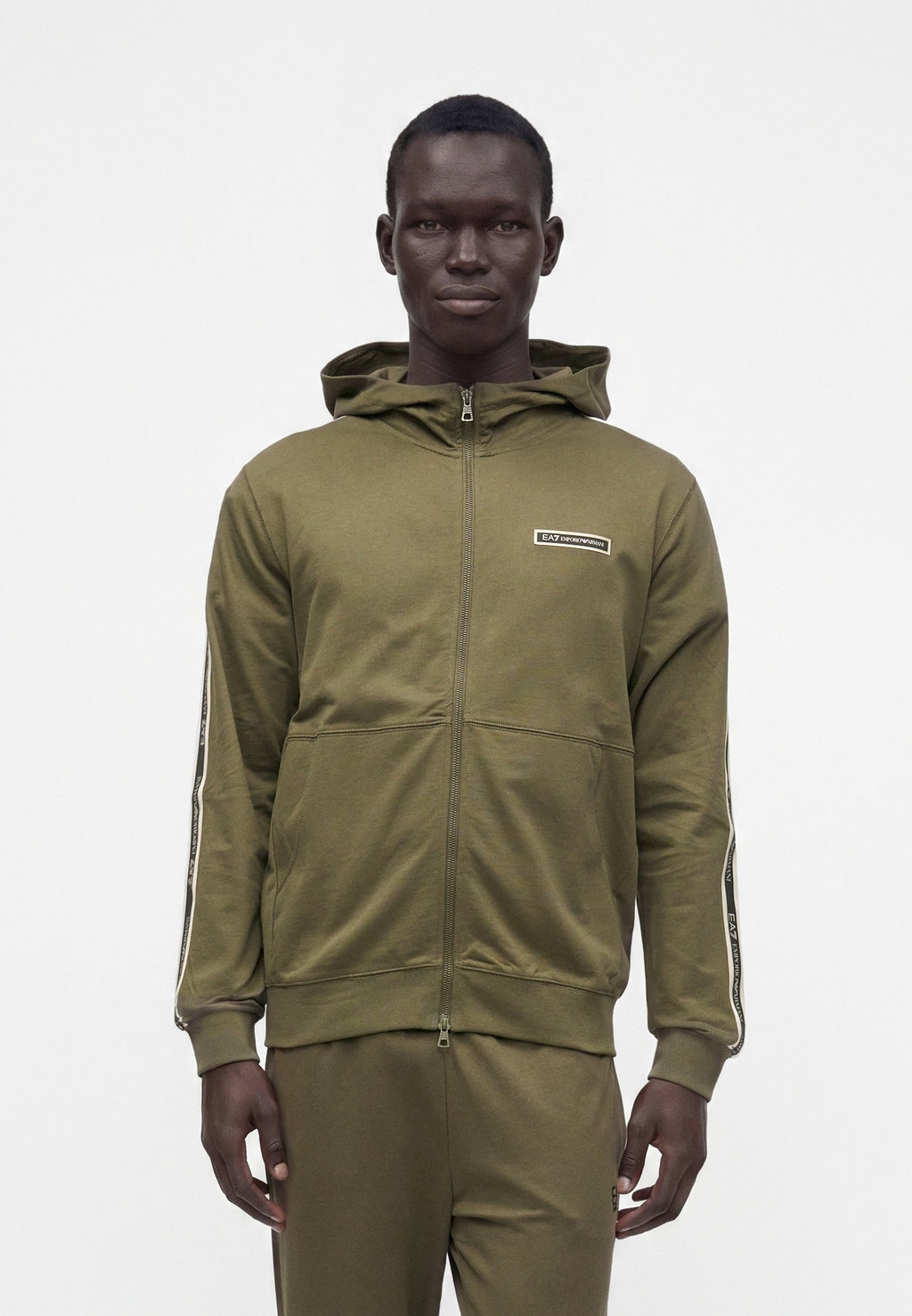TRAIN LOGO SERIES HOODIE TAPE - Zip-up sweatshirt - kalamata