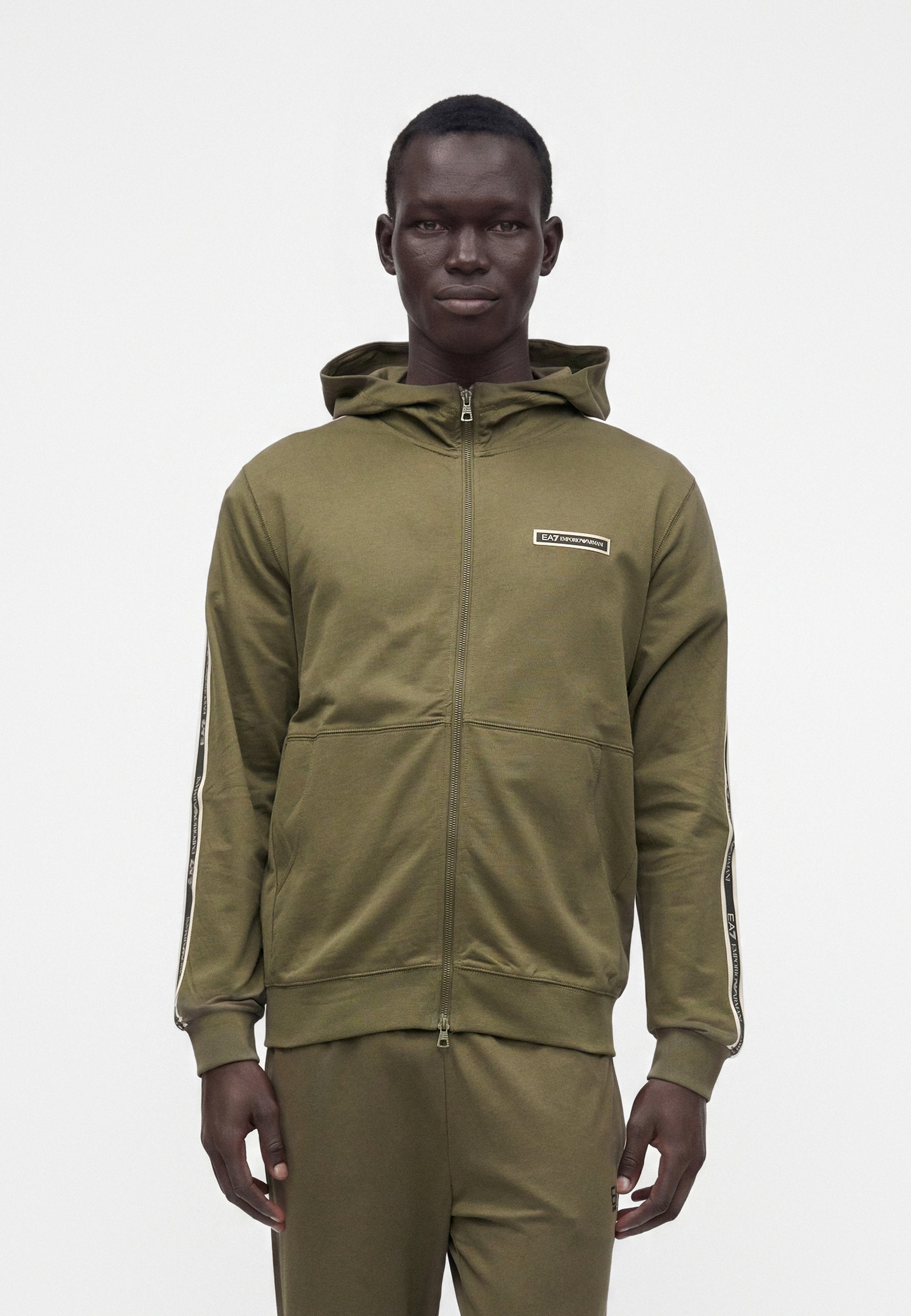 TRAIN LOGO SERIES HOODIE TAPE - Zip-up sweatshirt - kalamata