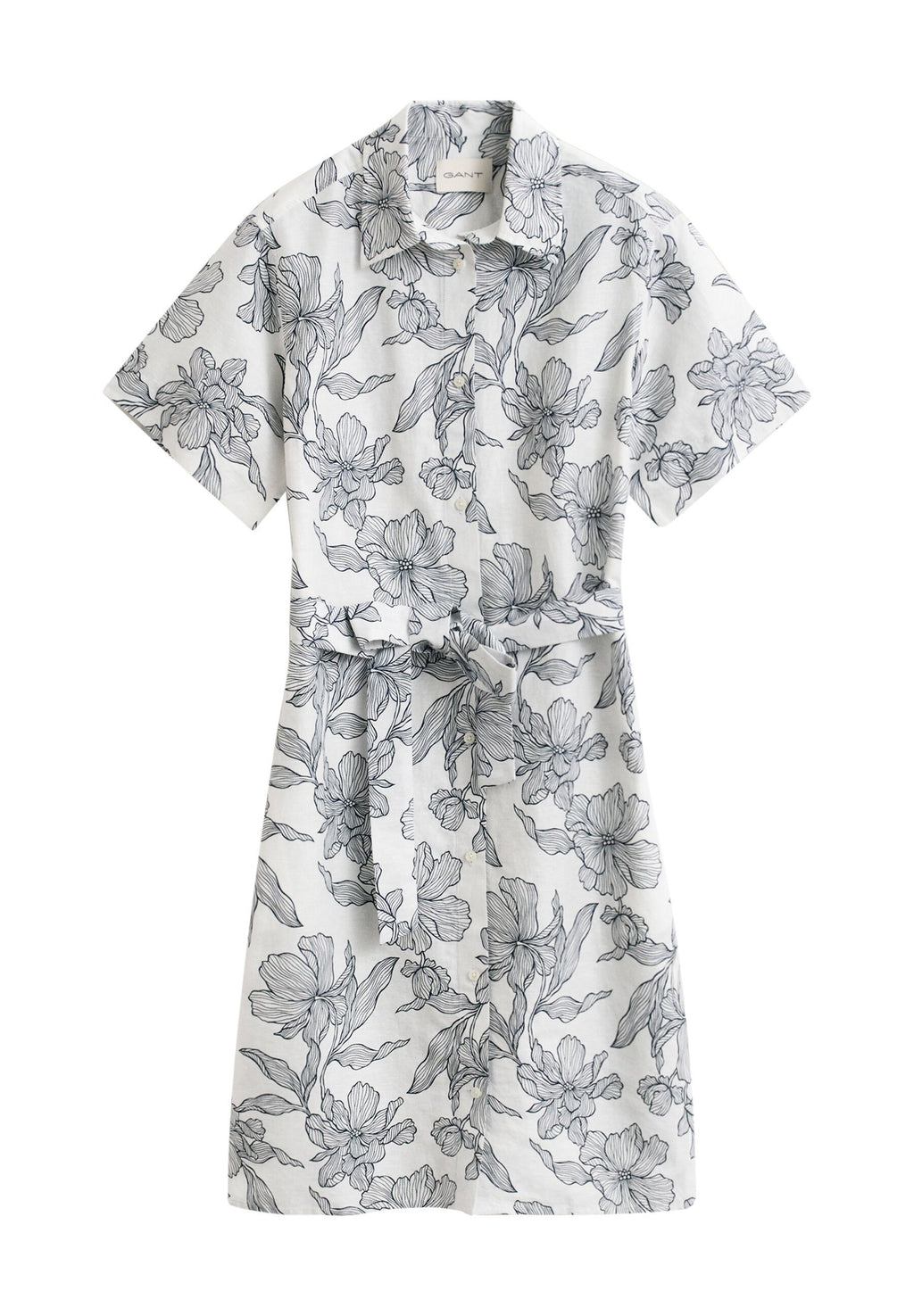 FLORAL PRINT SHIRT DRESS - Shirt dress - evening blue
