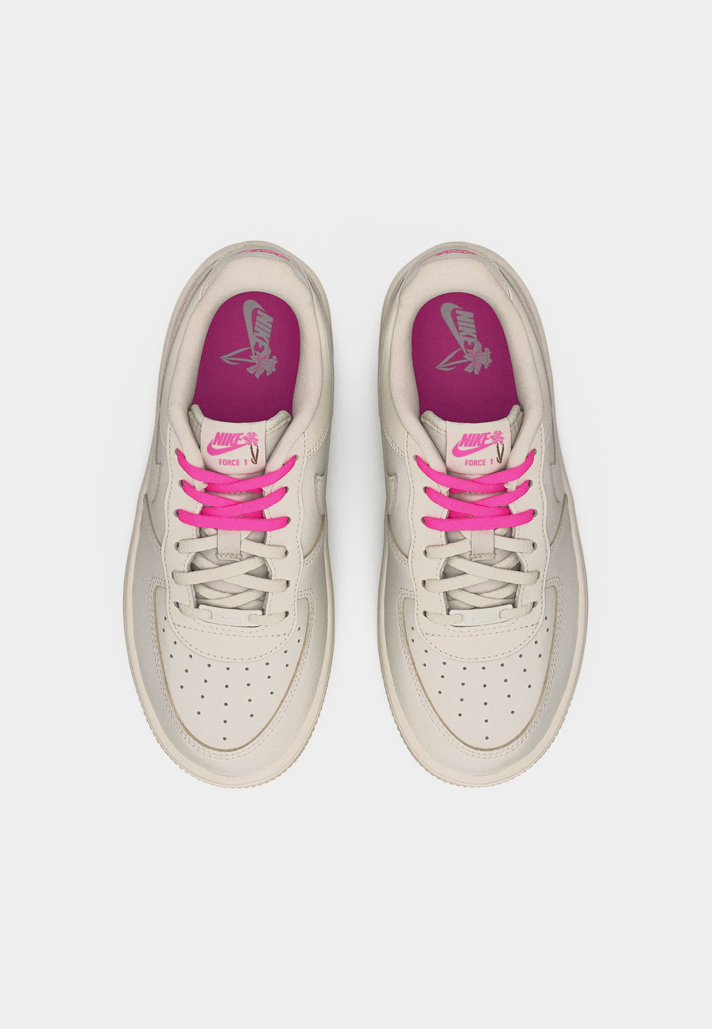 FORCE 1 LACE UNISEX - Trainers - light bone/playful pink/fauna brown