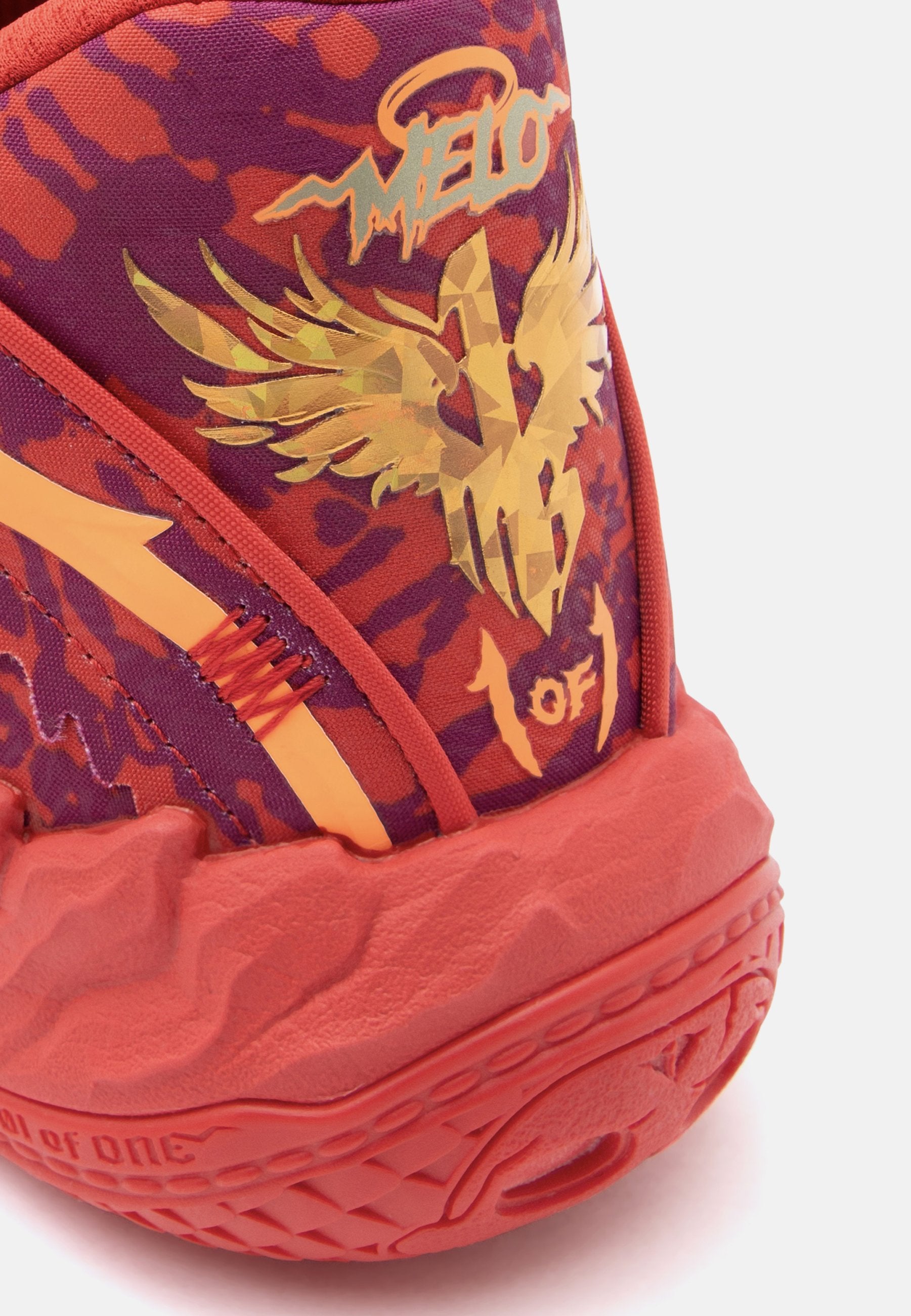 MB05 ENCORE - Basketball shoes - red/magenta gleam/fluro orange pes