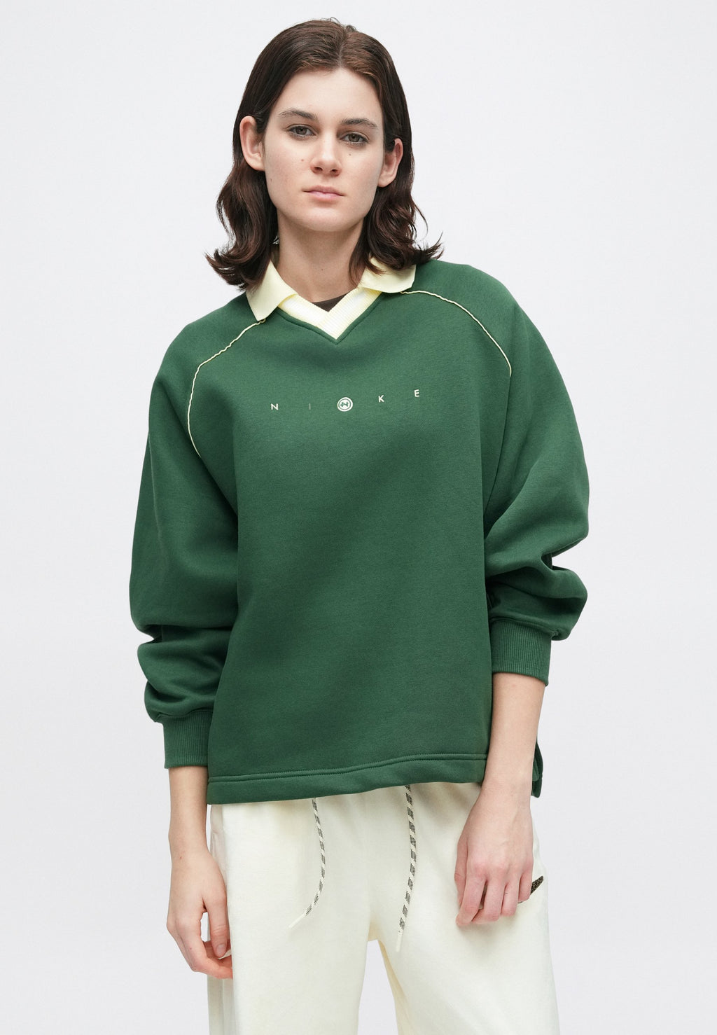 Sweat-shirt - sapin/albâtre