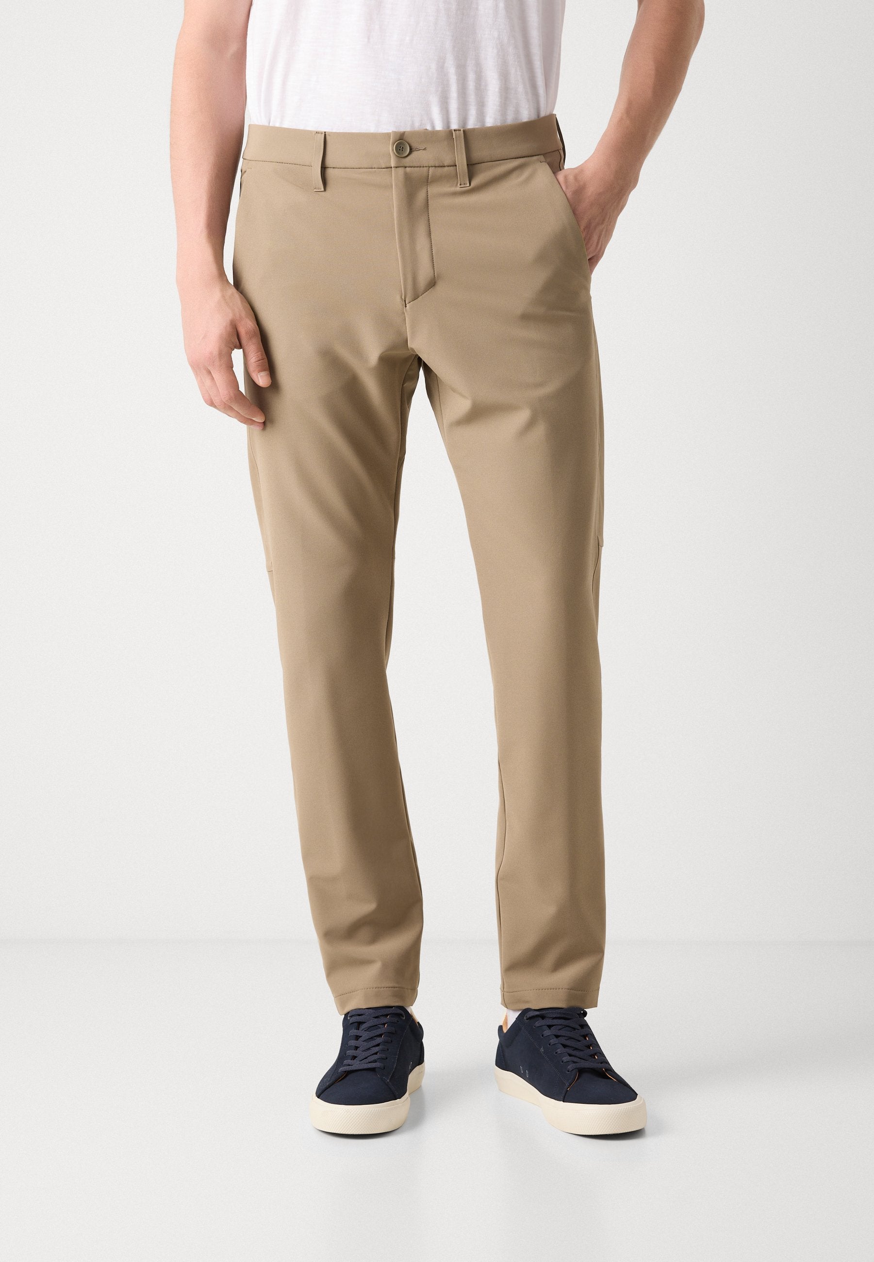 COMMUTER SLIM - Trousers - light pastel green