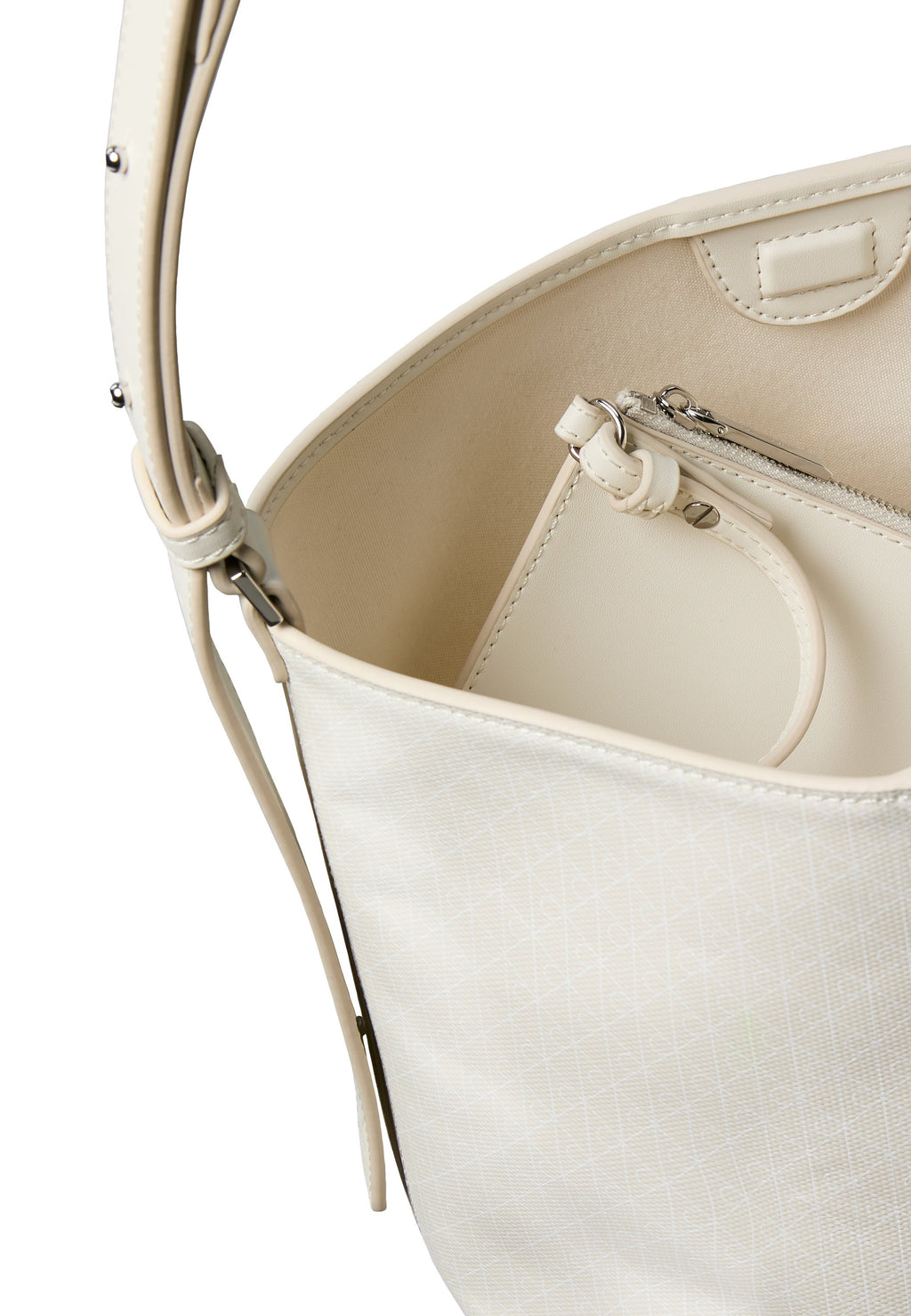 EMBLEM MEDIUM BUCKET - Handbag - white