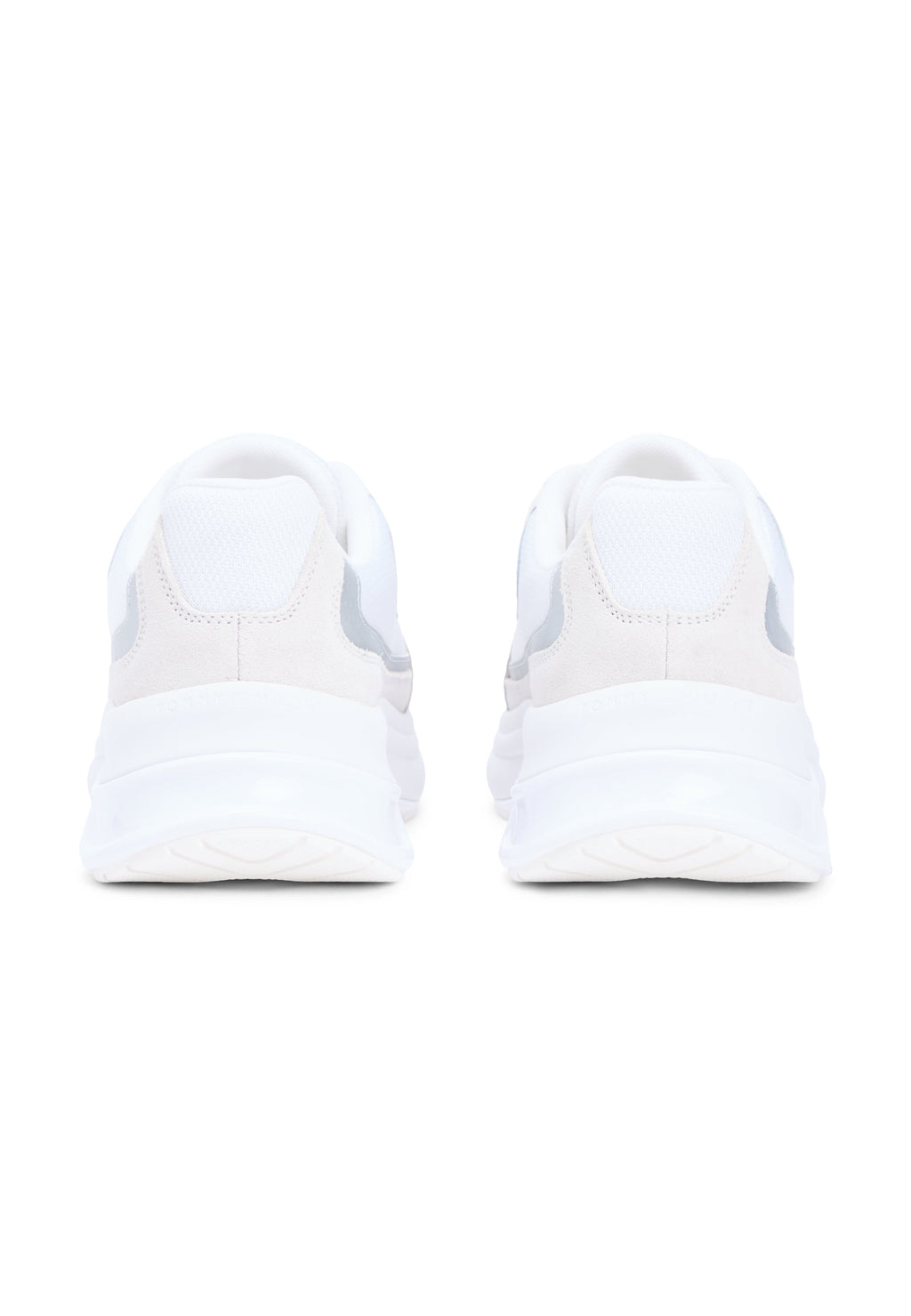 SUEDE CHUNKY LACE-UP TRAINERS - Trainers - white
