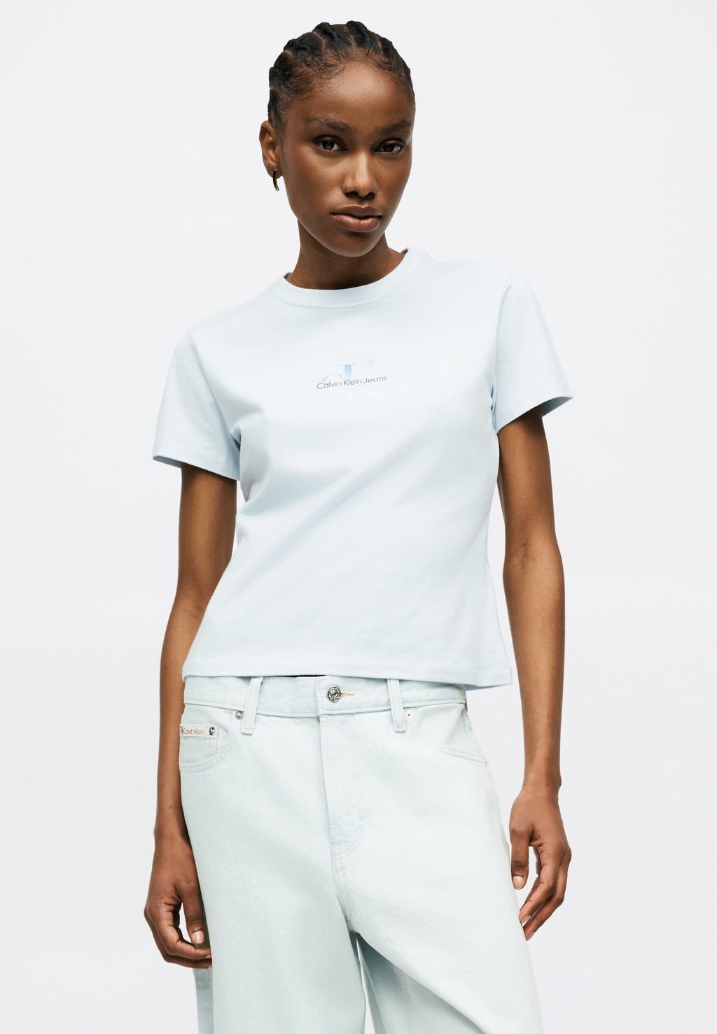 GRADIENT MONOLOGO SLIM TEE - Basic T-shirt - plein air