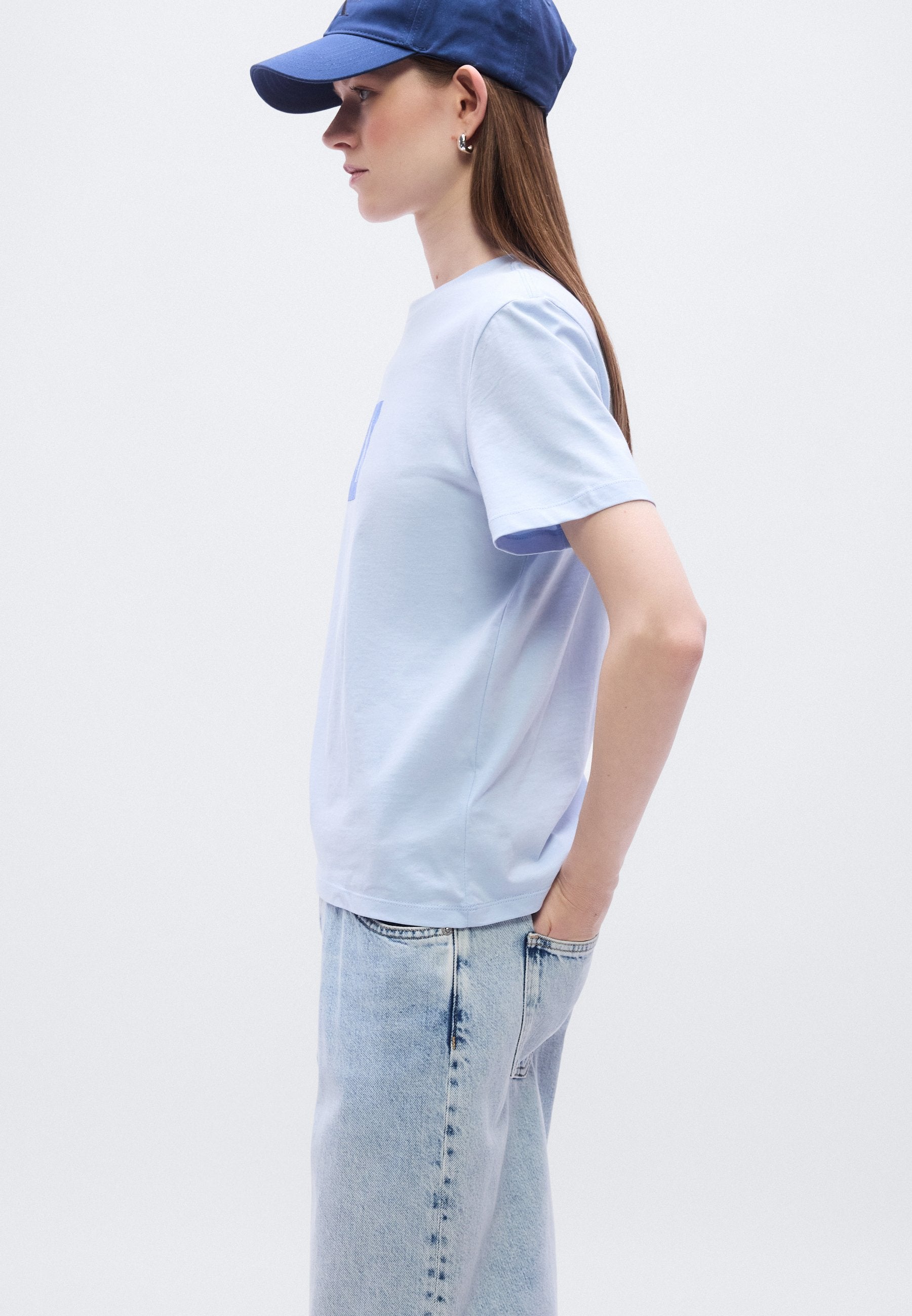 CLASSIC FIT MONOGRAM TEE - Print T-shirt - breezy blue