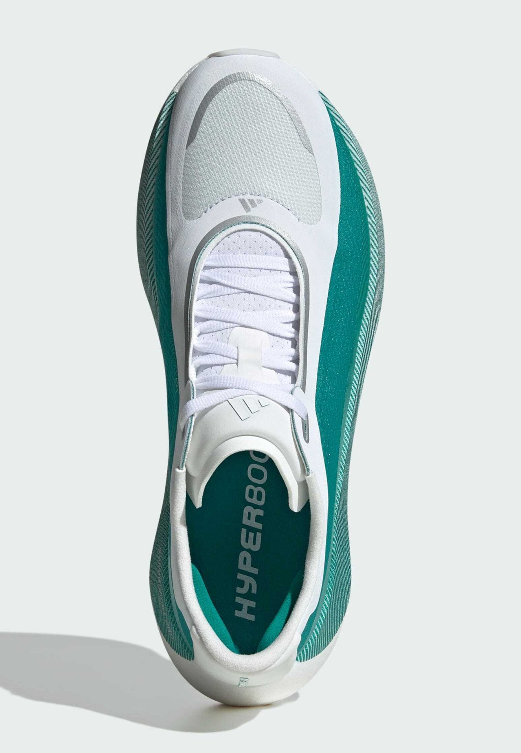 HYPERBOOST EDGE - Road running shoes - cloud white   equipment green   metalic