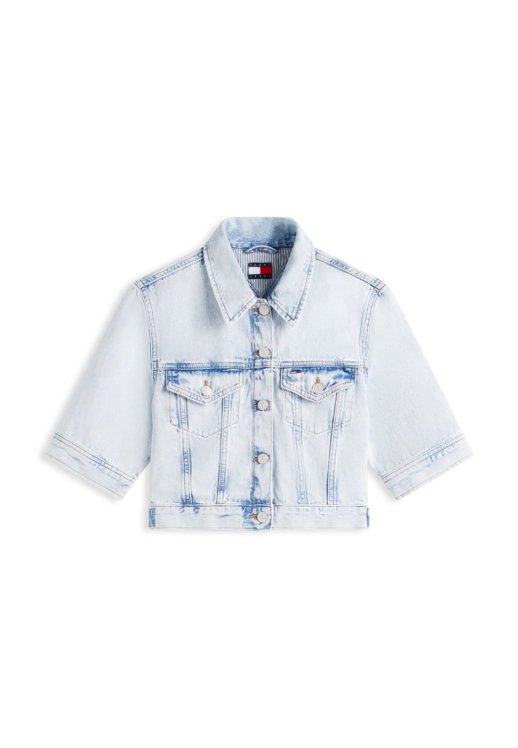 CROPPED REGULAR DENIM TRUCKER JACKET - Denim jacket - denim light