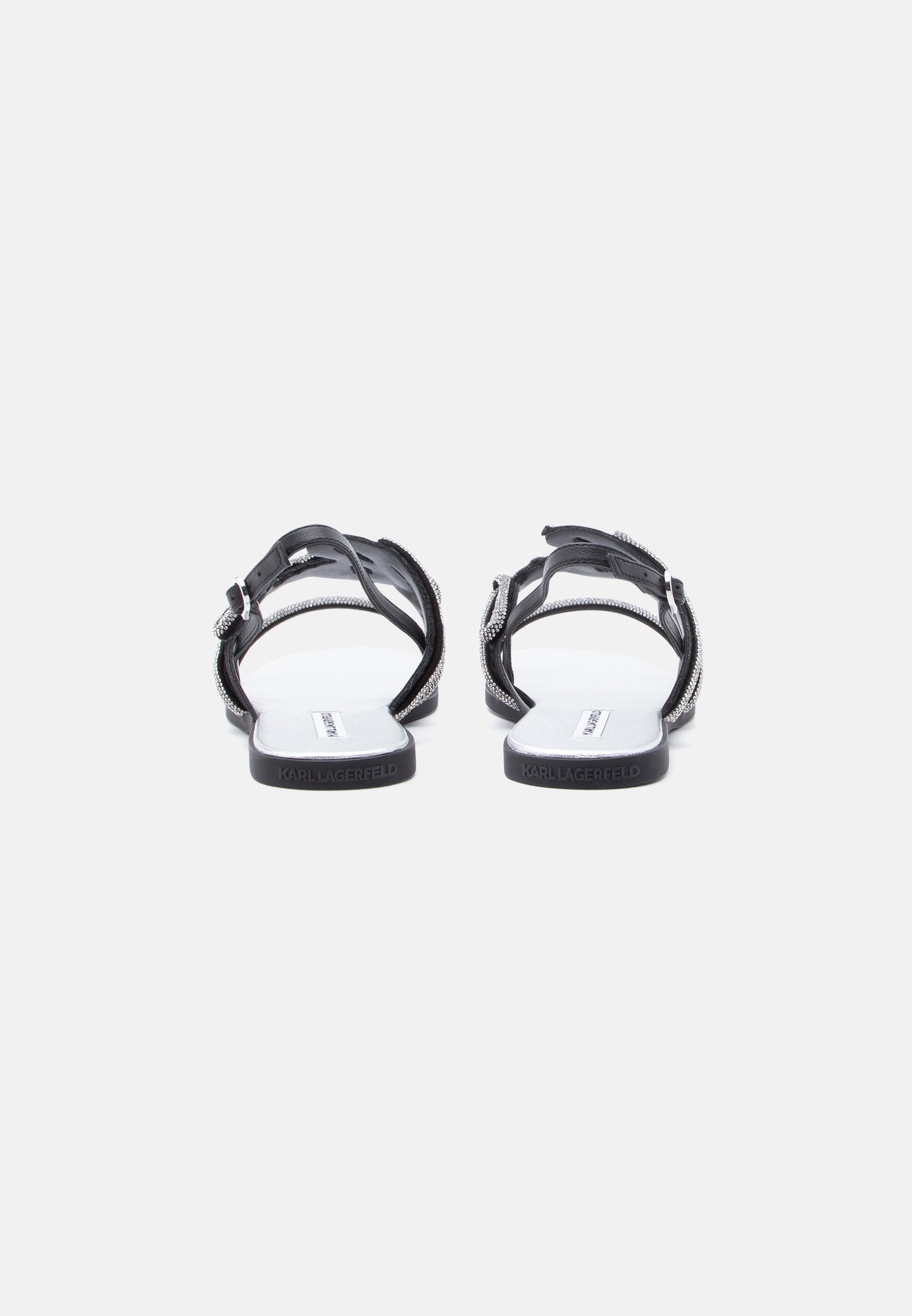 OLYMPIA II SIGNIA SLING - Sandals - glitter black/silver-coloured