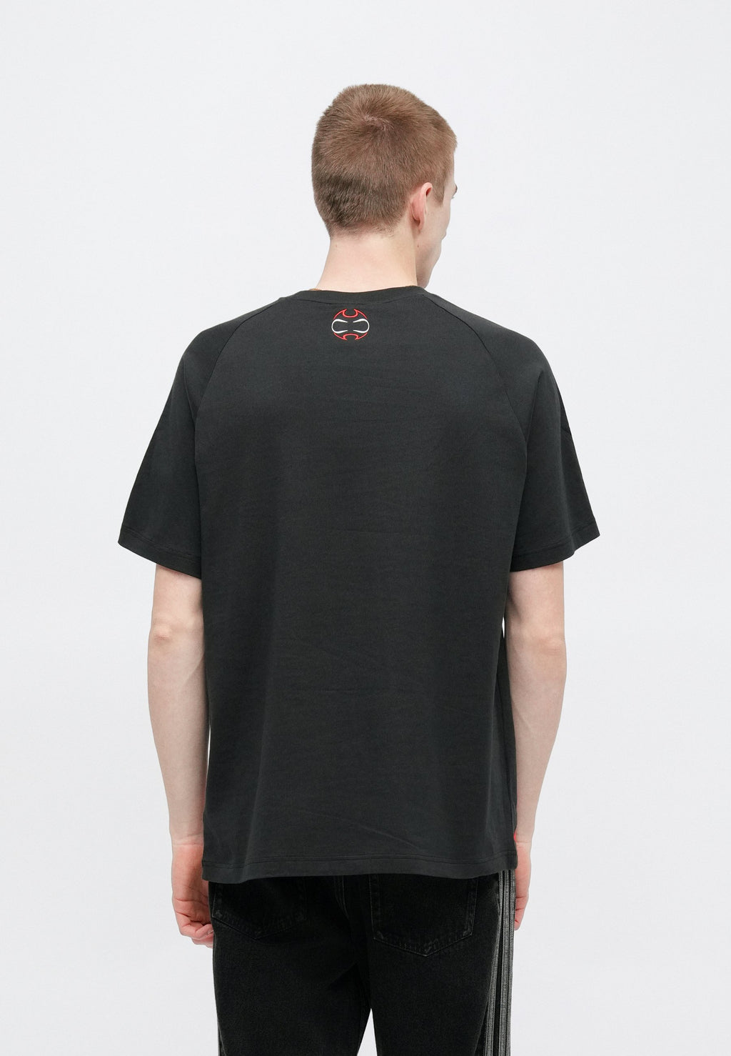 TEAMGEIST TEE - Print T-shirt - black/better scarlet