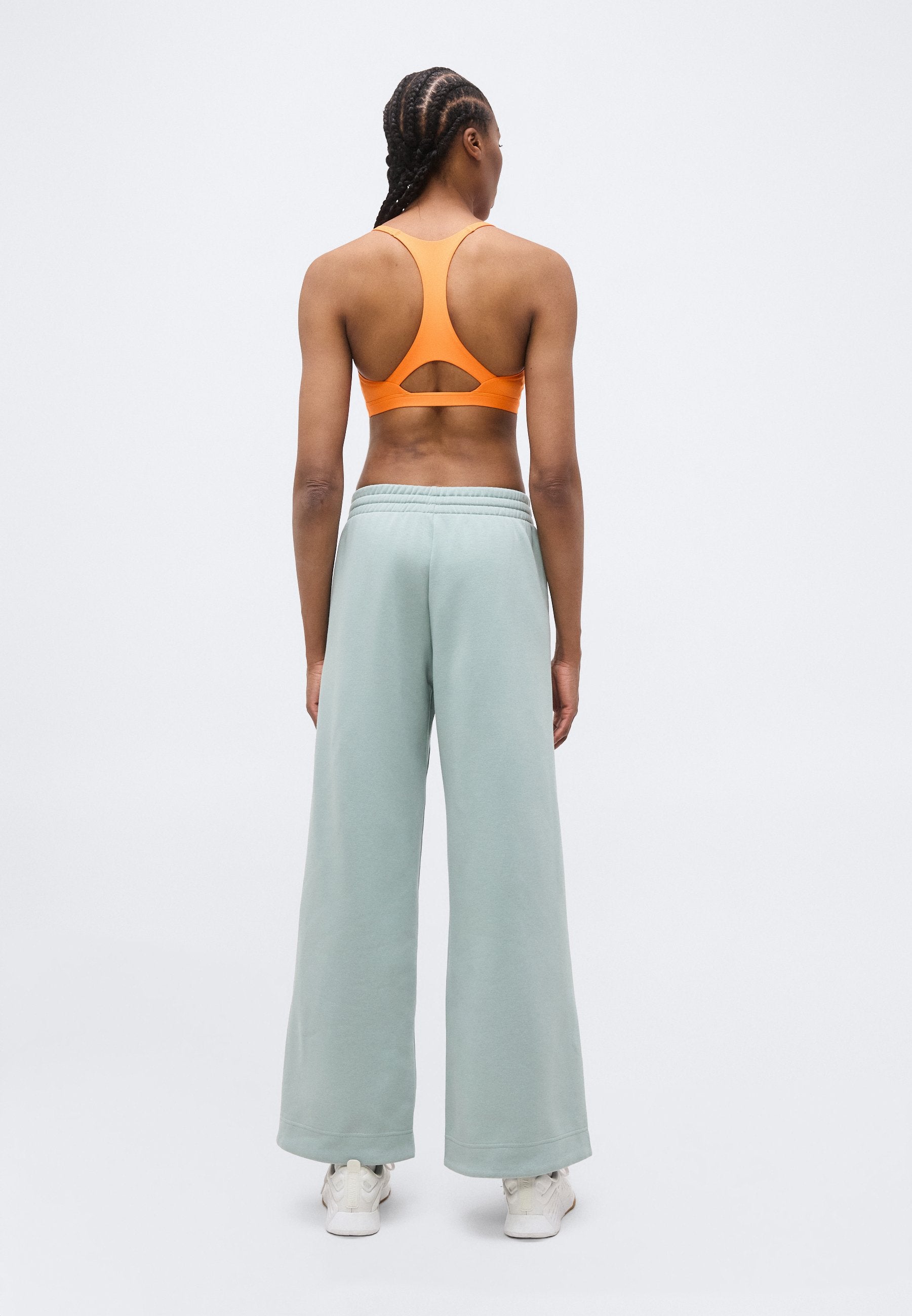 ALL SZN FLEECE LOOSE WIDE LEG - Tracksuit bottoms - sage