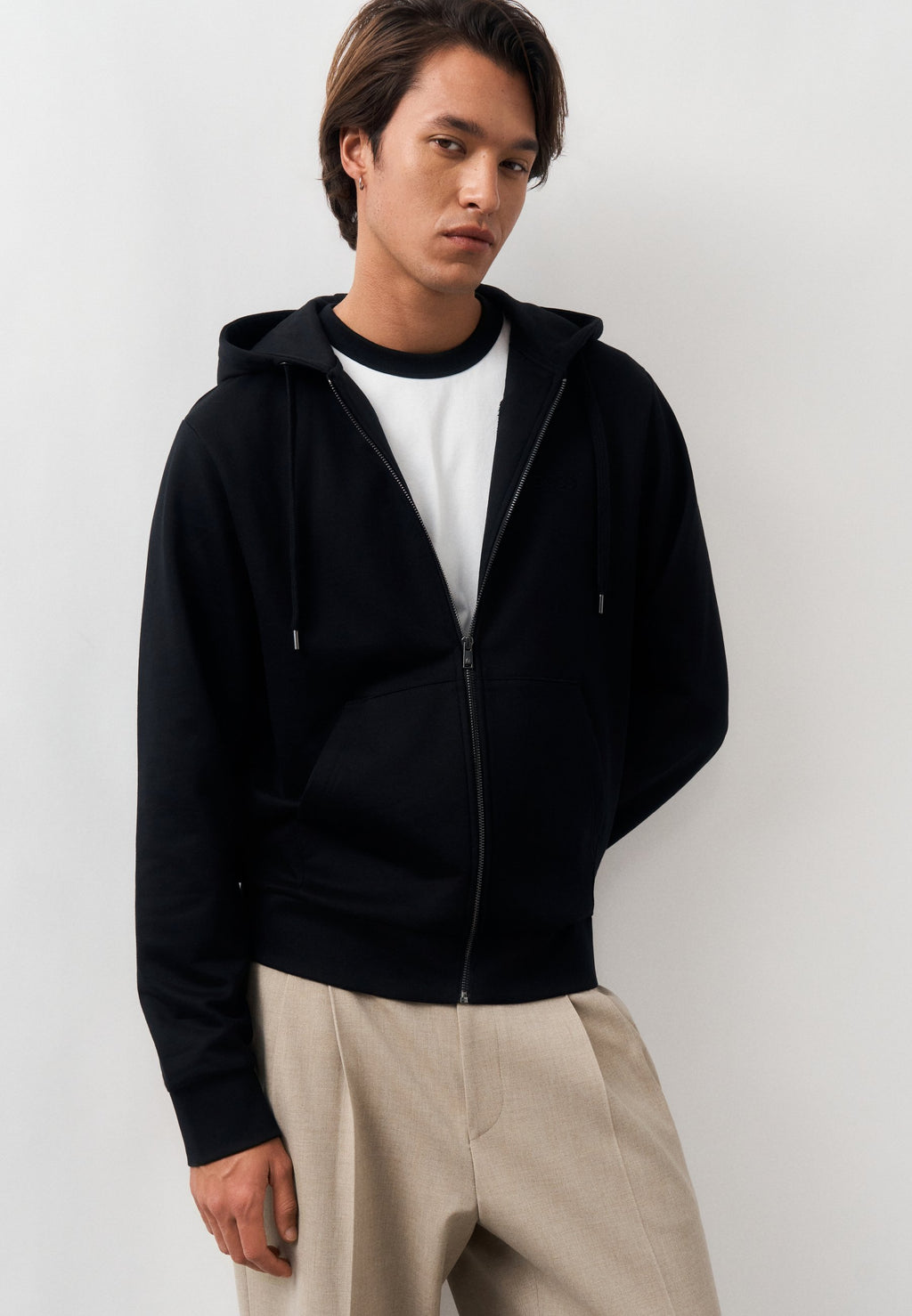 UNISEX - Zip-up sweatshirt - black
