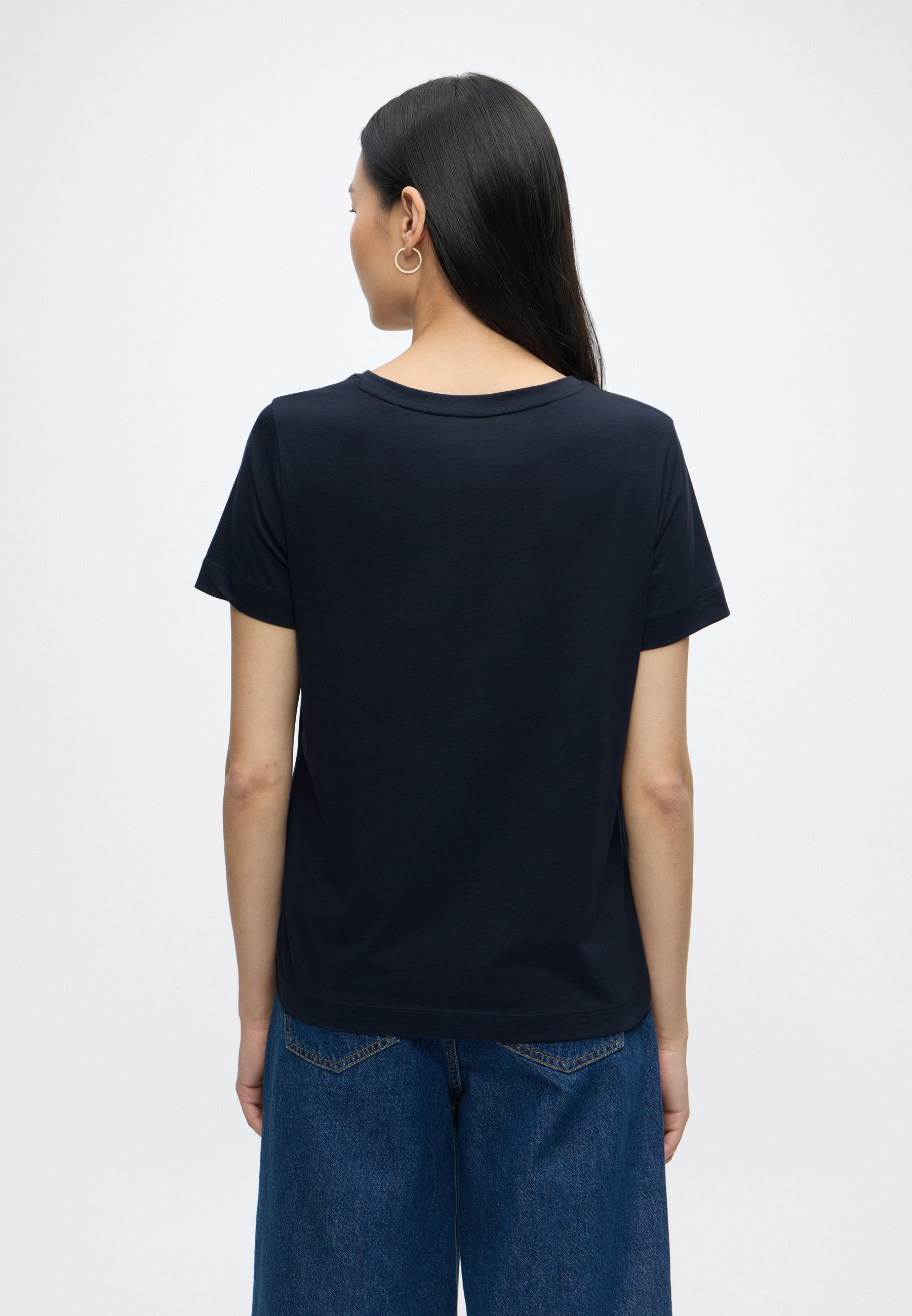 SHIELD V NECK - Basic T-shirt - evening blue
