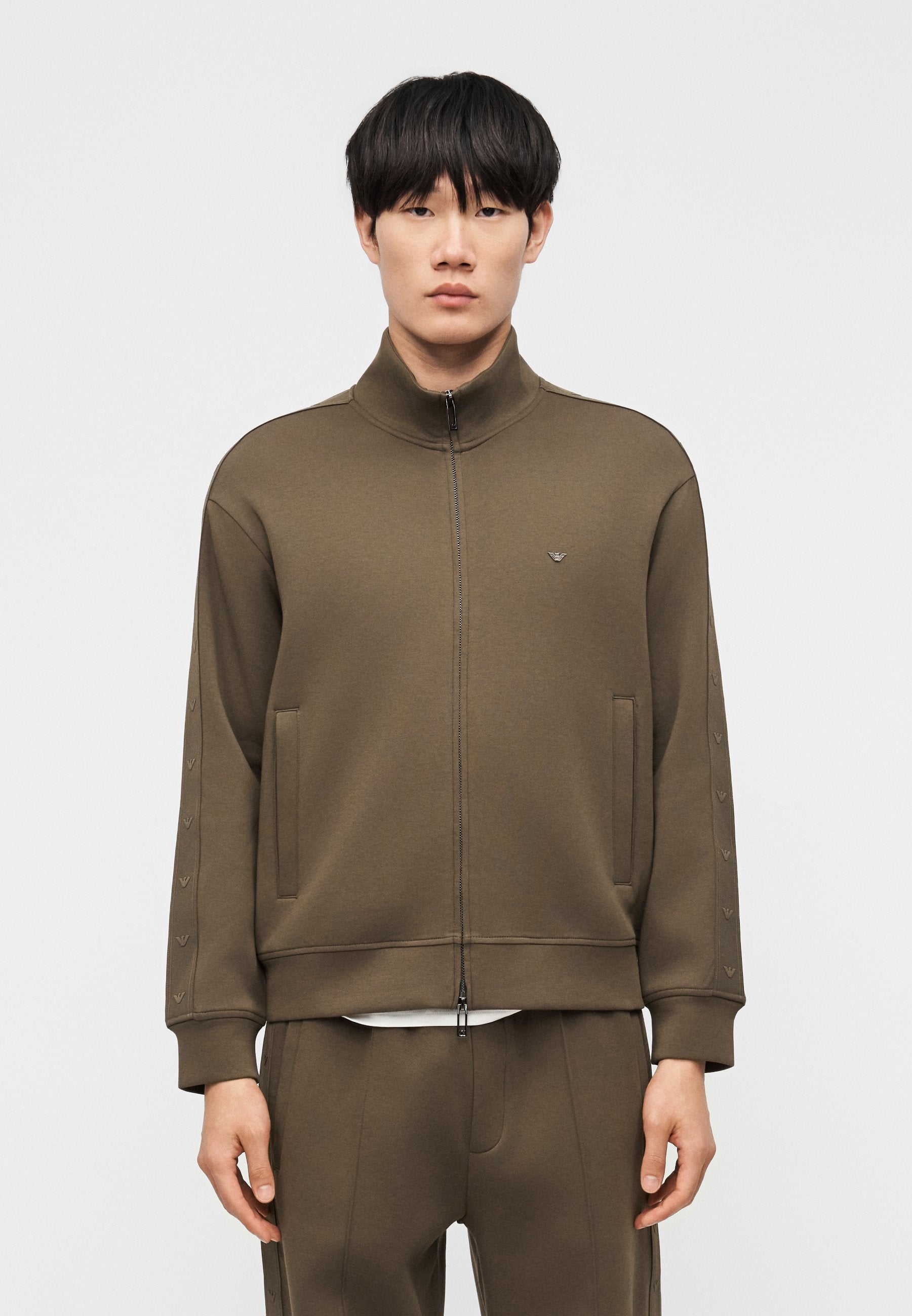 Zip-up sweatshirt - major brown