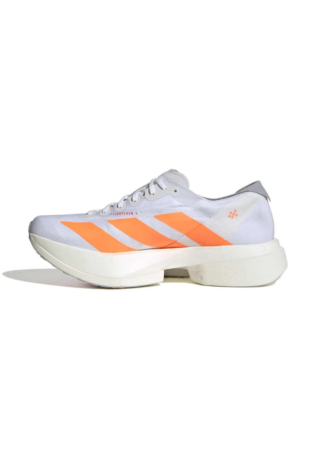 ADIZERO ADIOS PRO 4 - Road running shoes - cloud white   lucid orange   lucid red