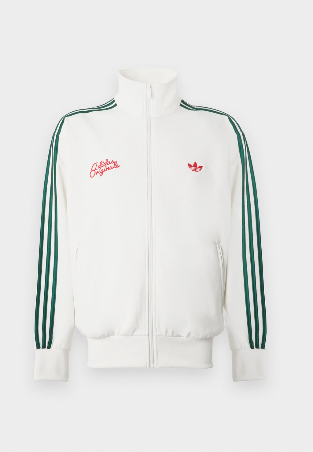 TRACK - Fermuarlı sweatshirt - kirli beyaz/üniversite yeşili