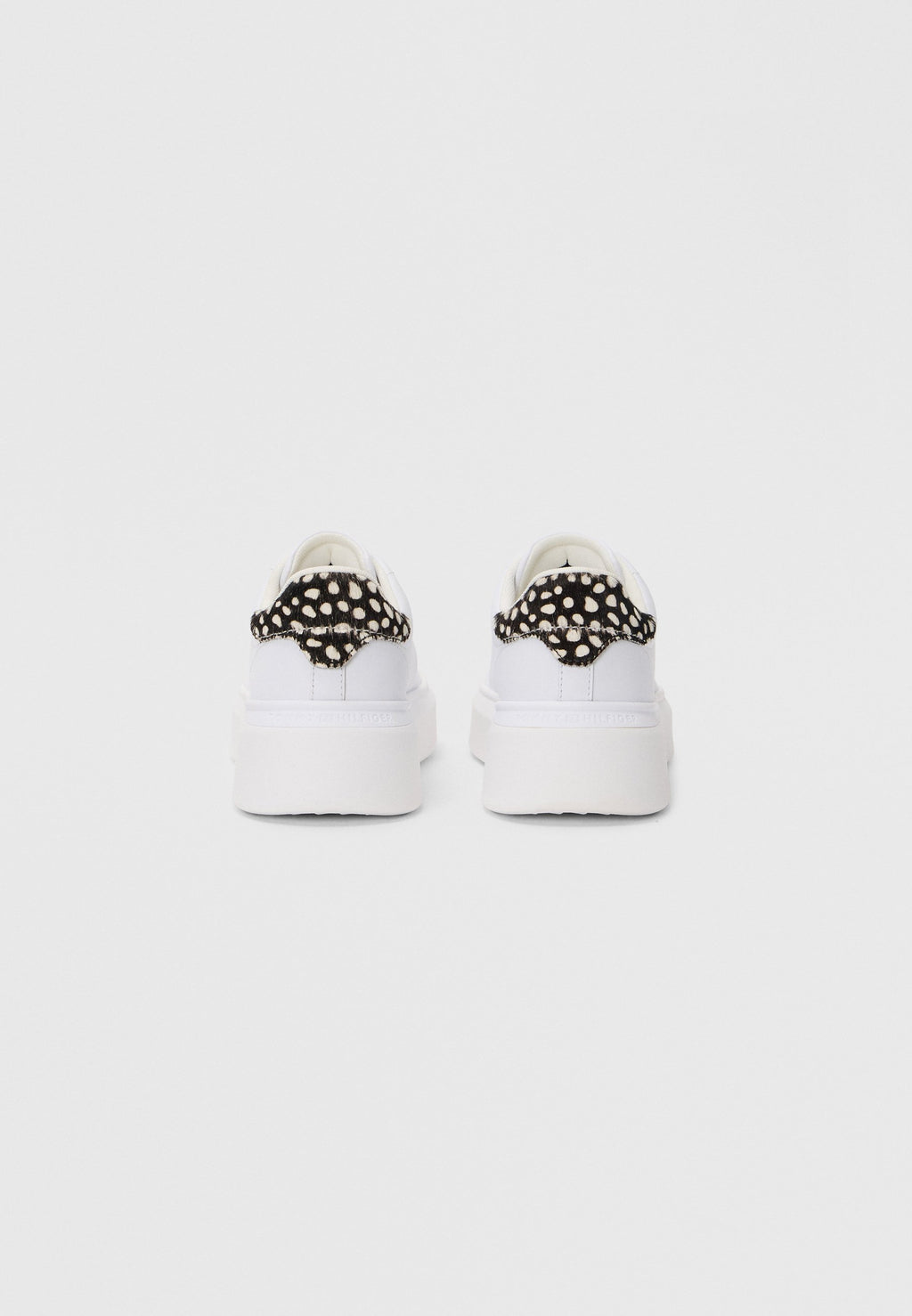 SNOW LEOPARD HEEL LEATHER PLATFORM TRAINERS - Trainers - white