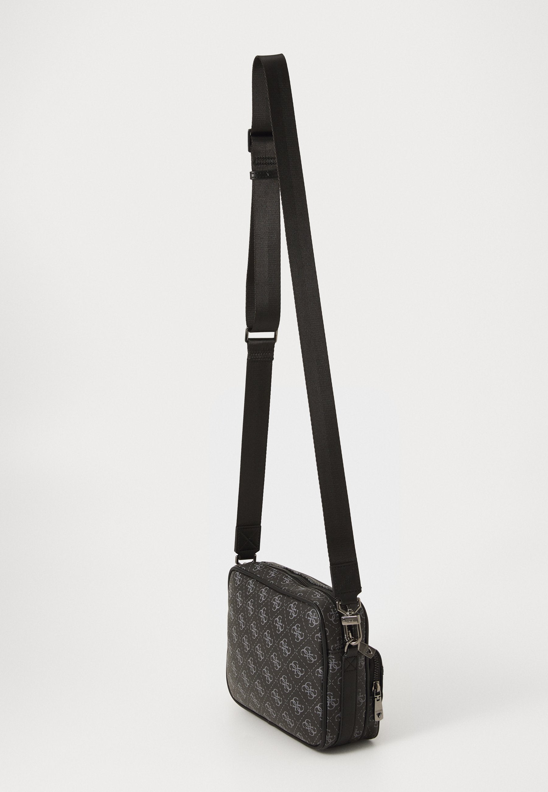 MILANO DOUBLE ZIP - Cross body bag - dark black