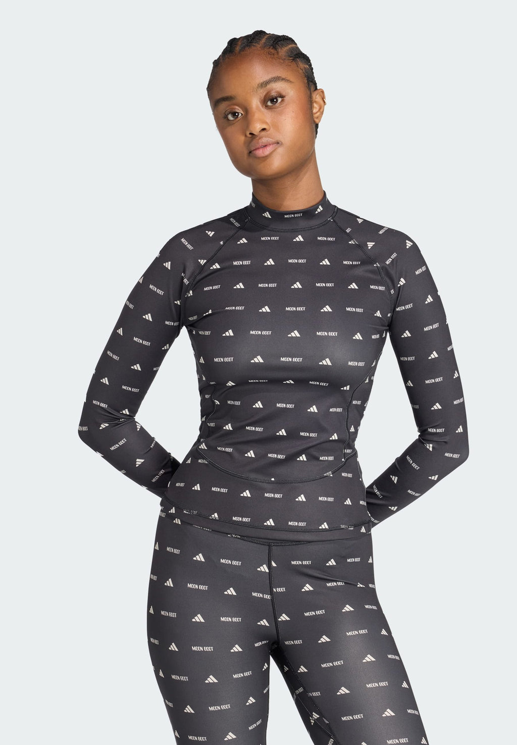 LONG SLEEVE TOP - Long sleeved top - black/clear brown