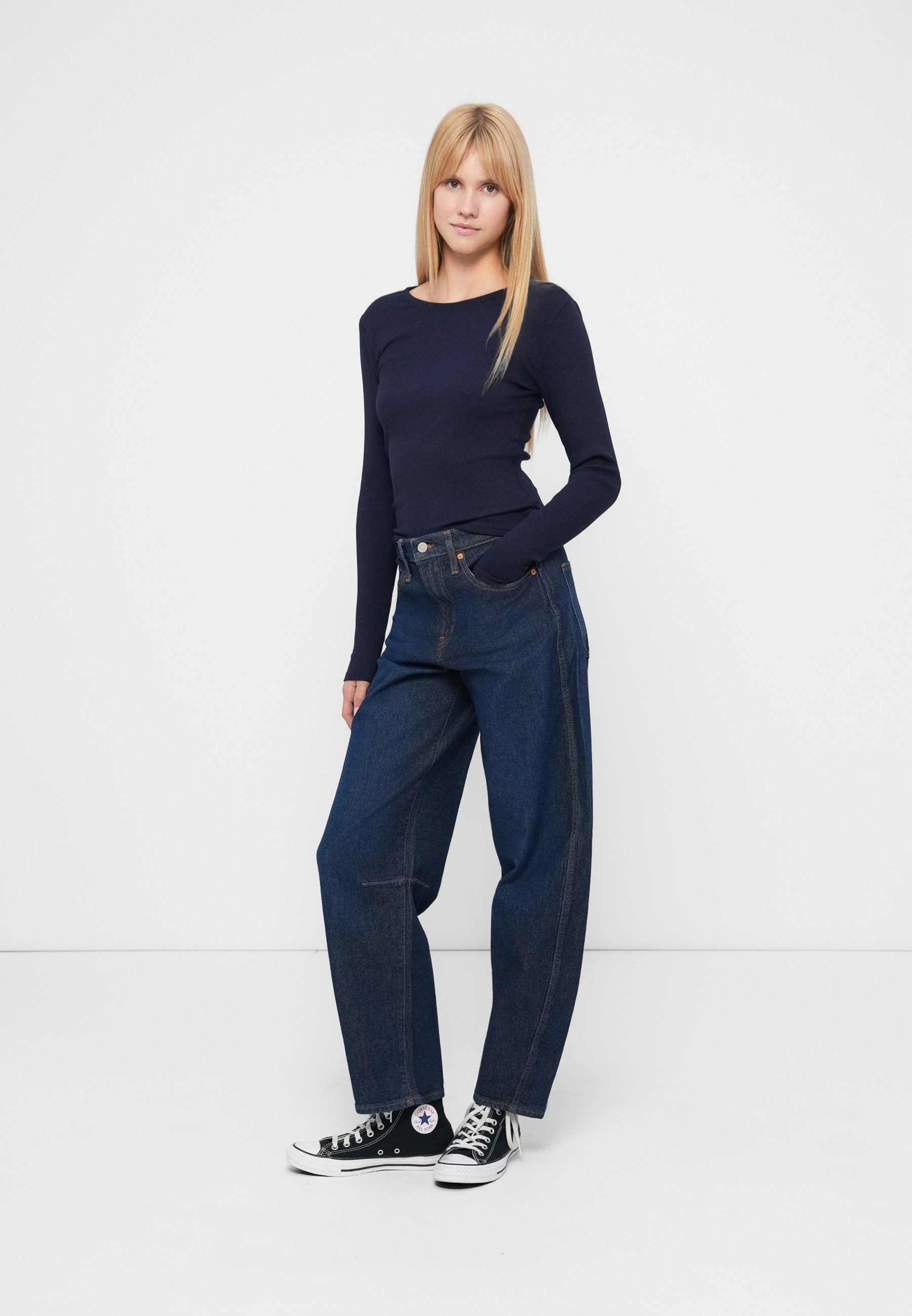 Straight leg jeans - dark-blue denim