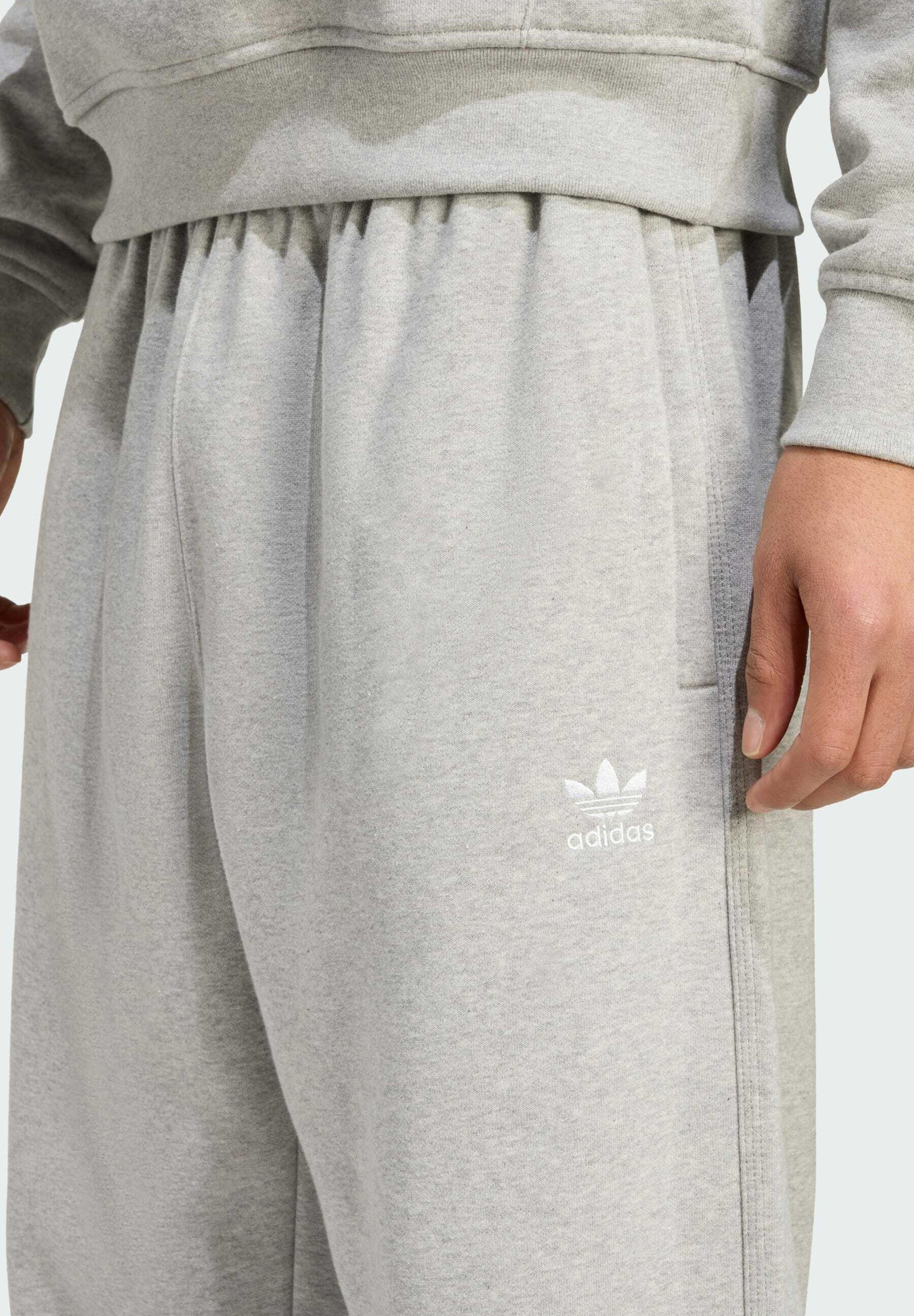 LOOSE UNISEX - Tracksuit bottoms - medium grey heather white