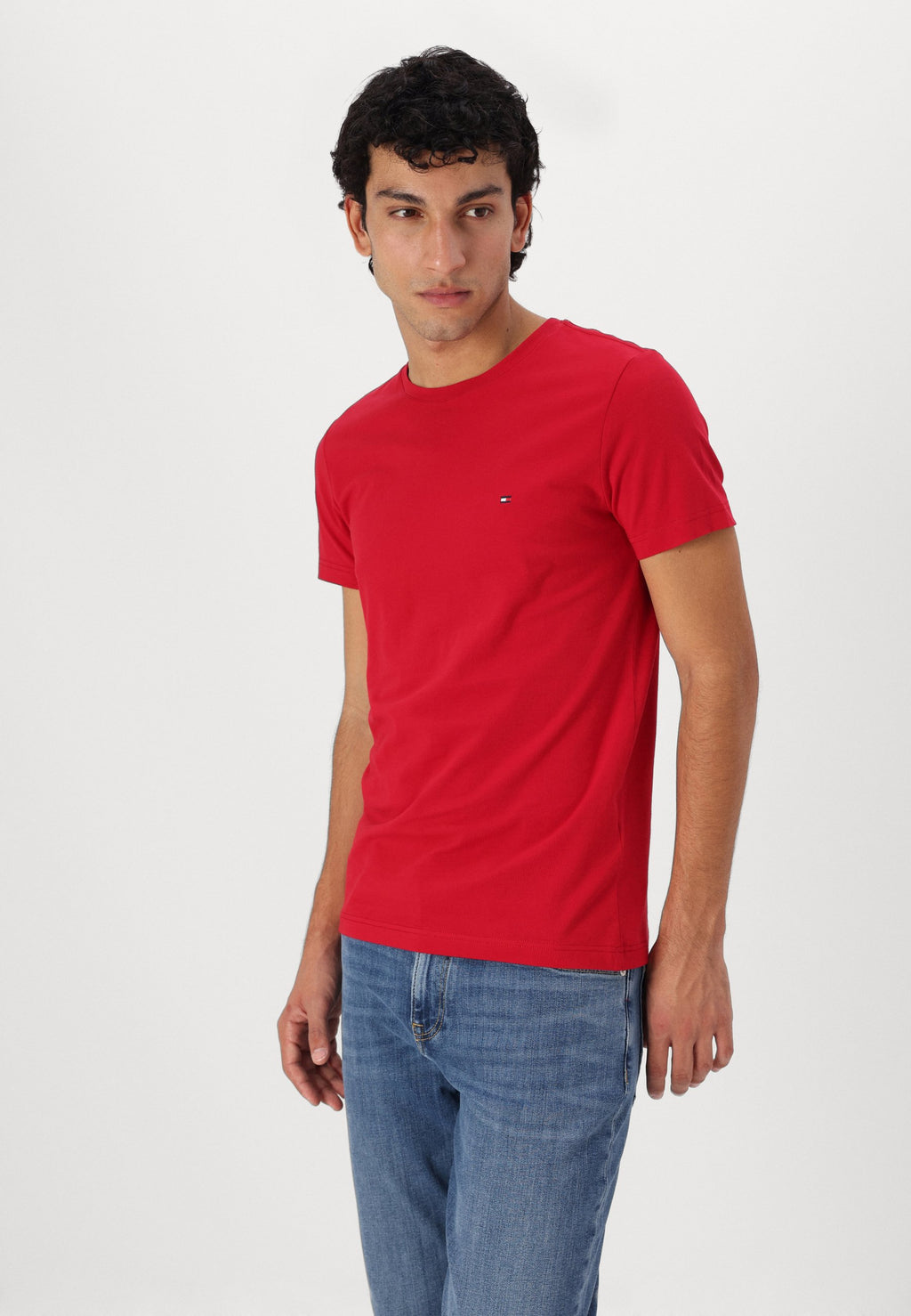 SLIM FIT TEE CORE ESSENTIALS - Basic T-shirt - medium red