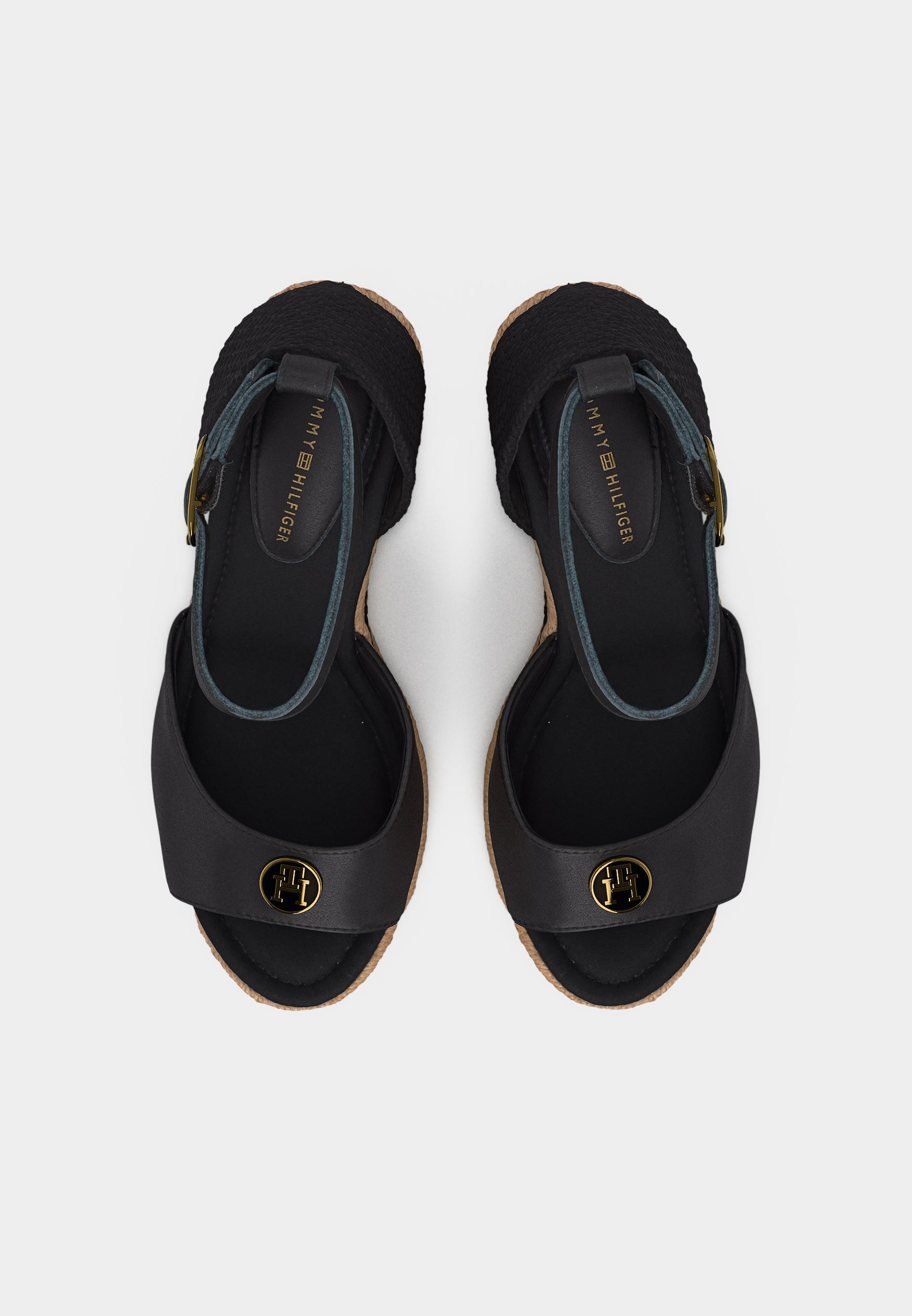 PLATE WEDGE - Platform sandals - black