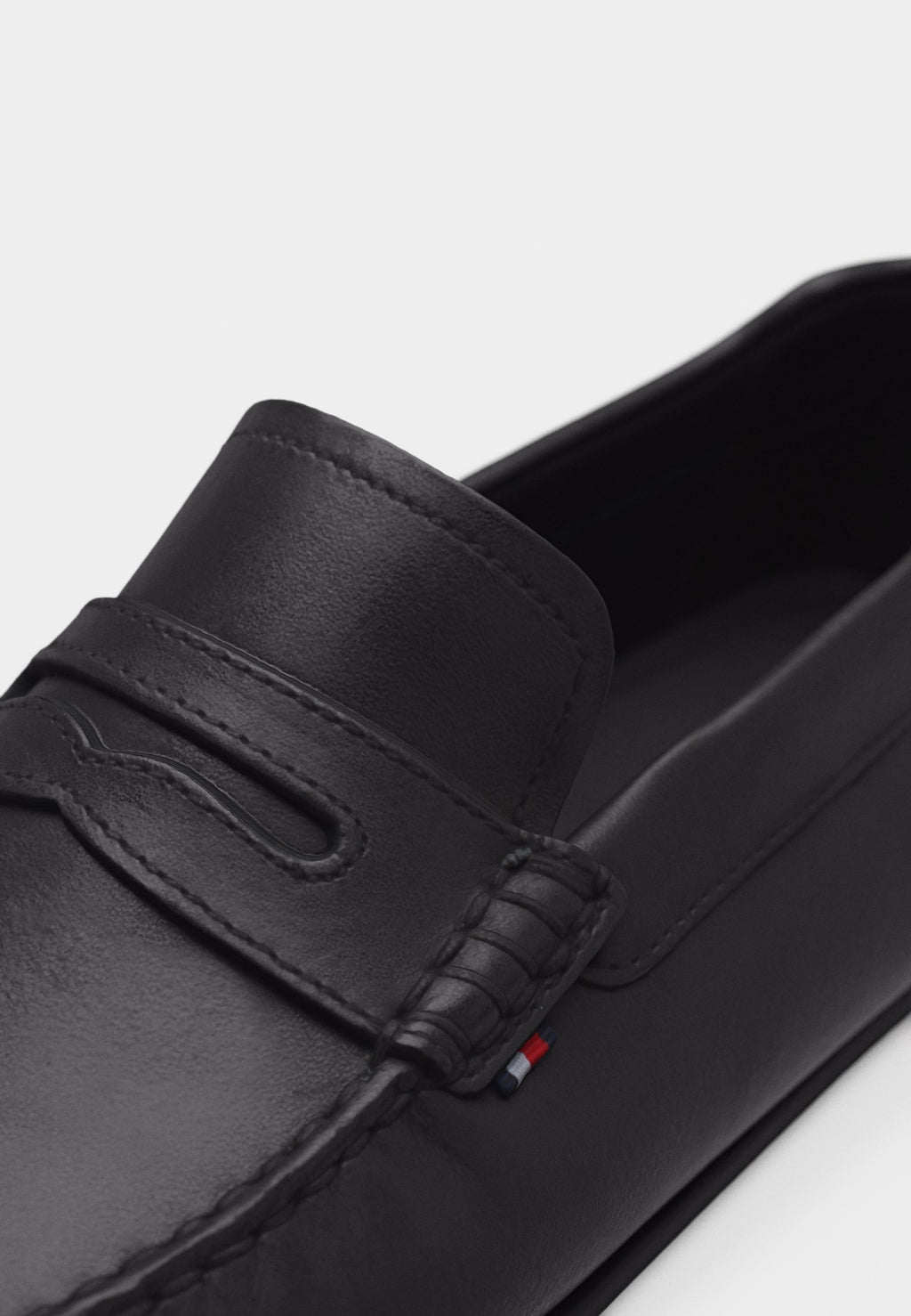 LOGO LEATHER DRIVER SHOES - Moccasins - black