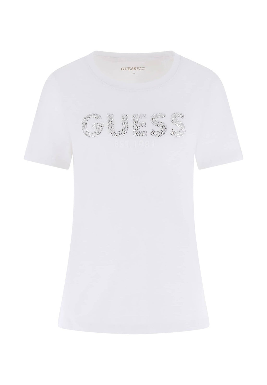 STUDS SCRIPT TEE - Print T-shirt - pure white
