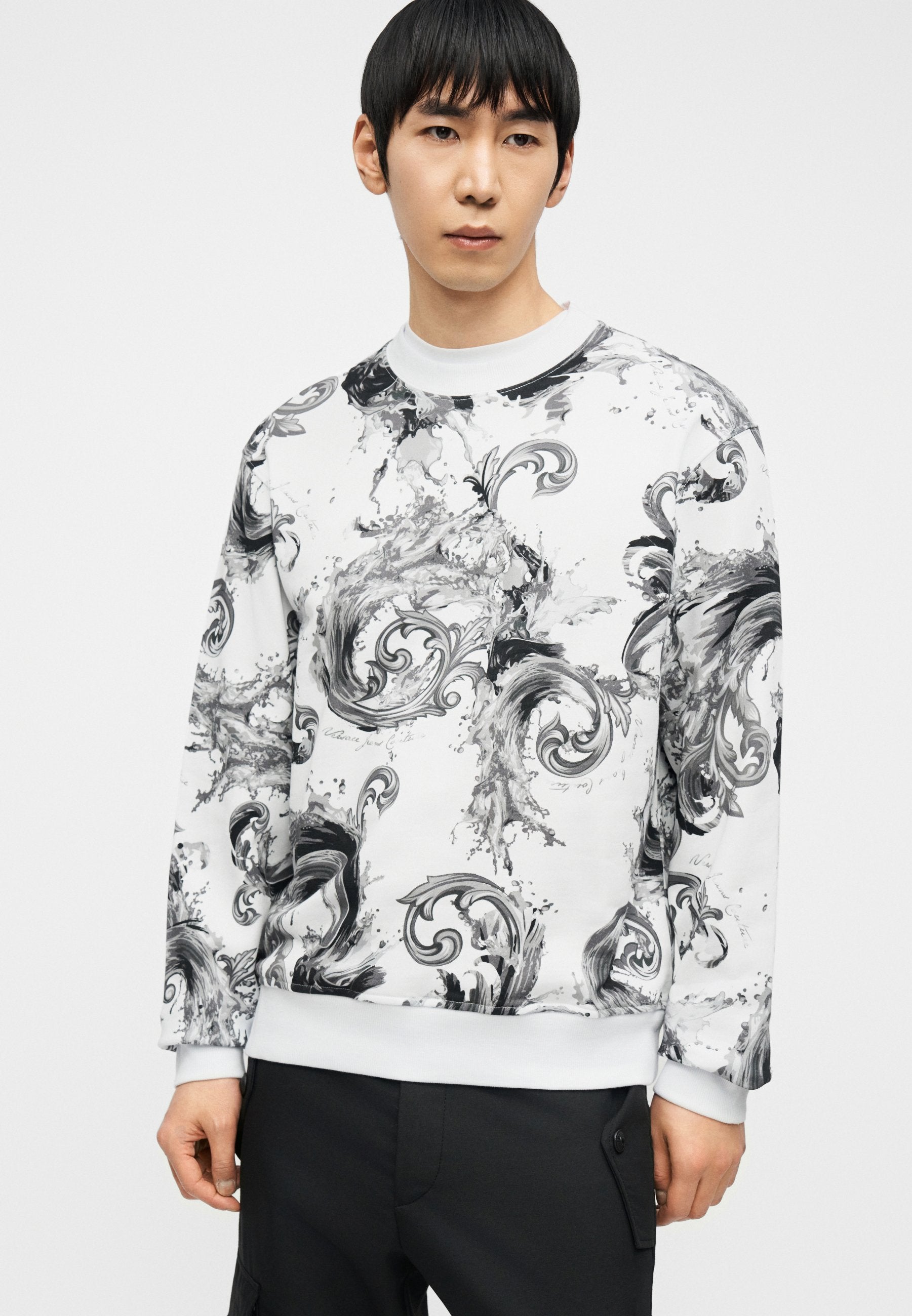 ALL OVER - Sweat-shirt - blanc/graphite